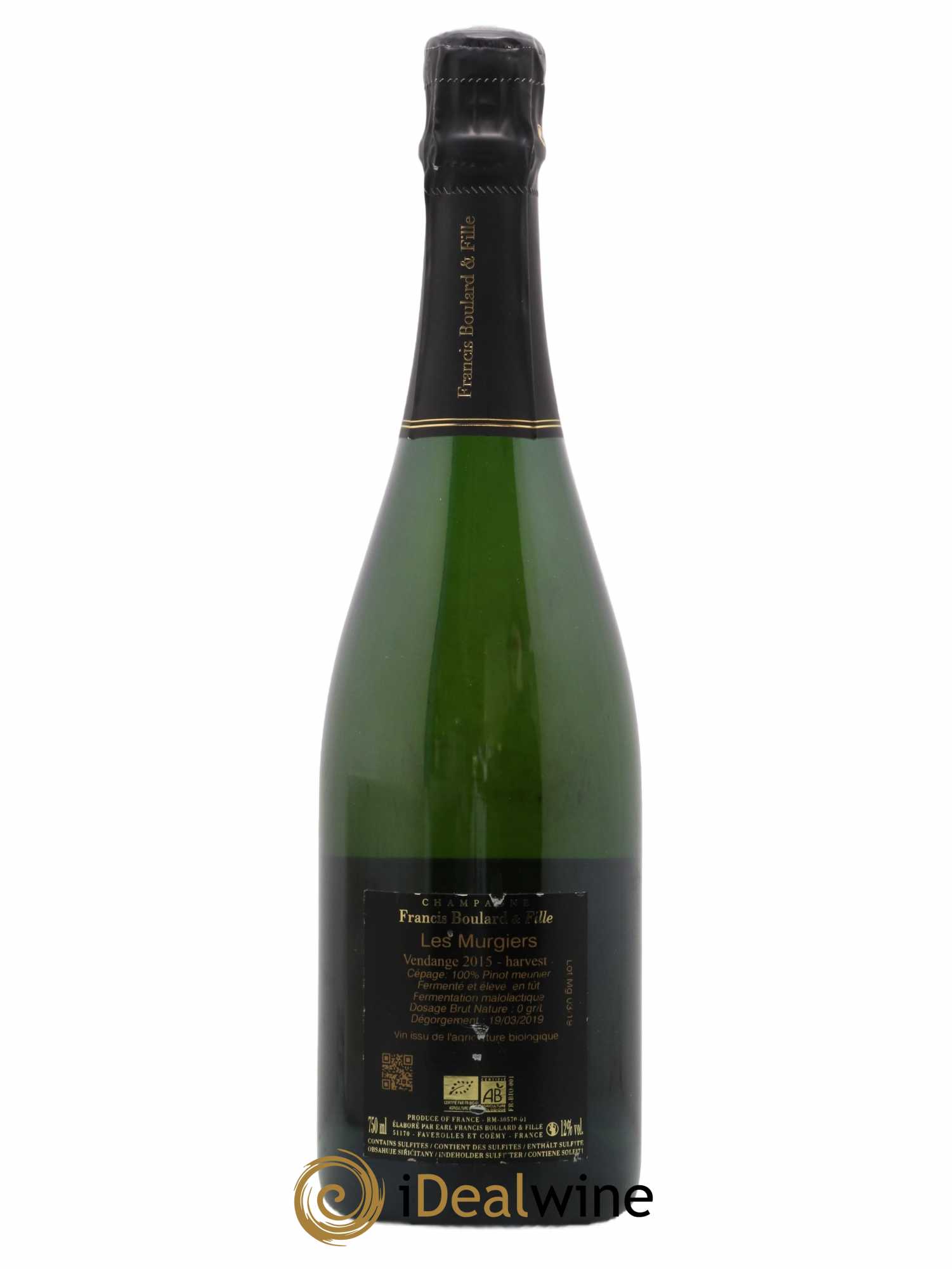 Les Murgiers Brut Nature Francis Boulard 2015 - Lot de 1 bouteille - 1