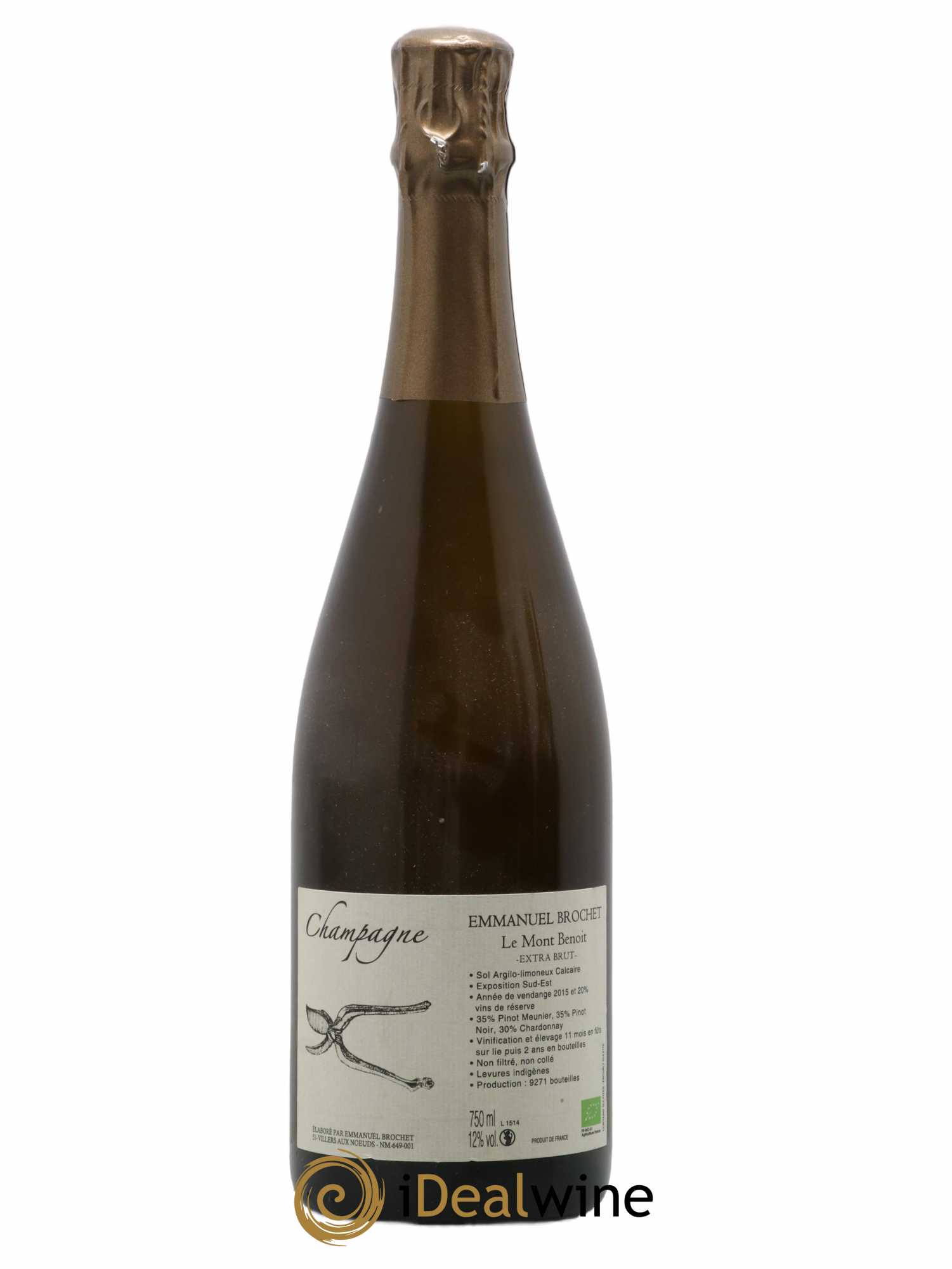 Le Mont Benoit Extra-Brut Emmanuel Brochet - Lot de 1 bouteille - 0