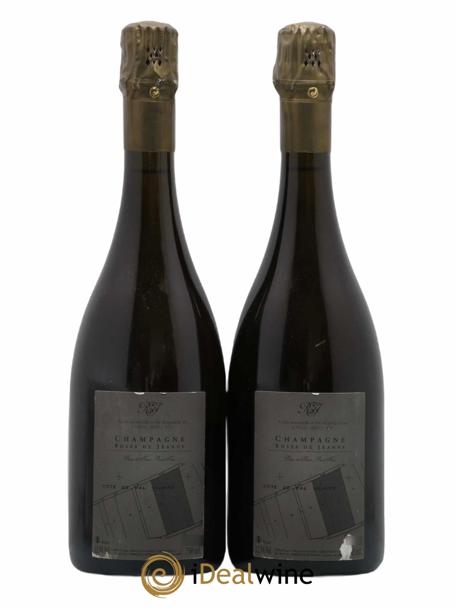 Roses de Jeanne Côte de Val Vilaine Blanc de Noirs Cédric Bouchard 2017 - Lot de 2 bouteilles - 1
