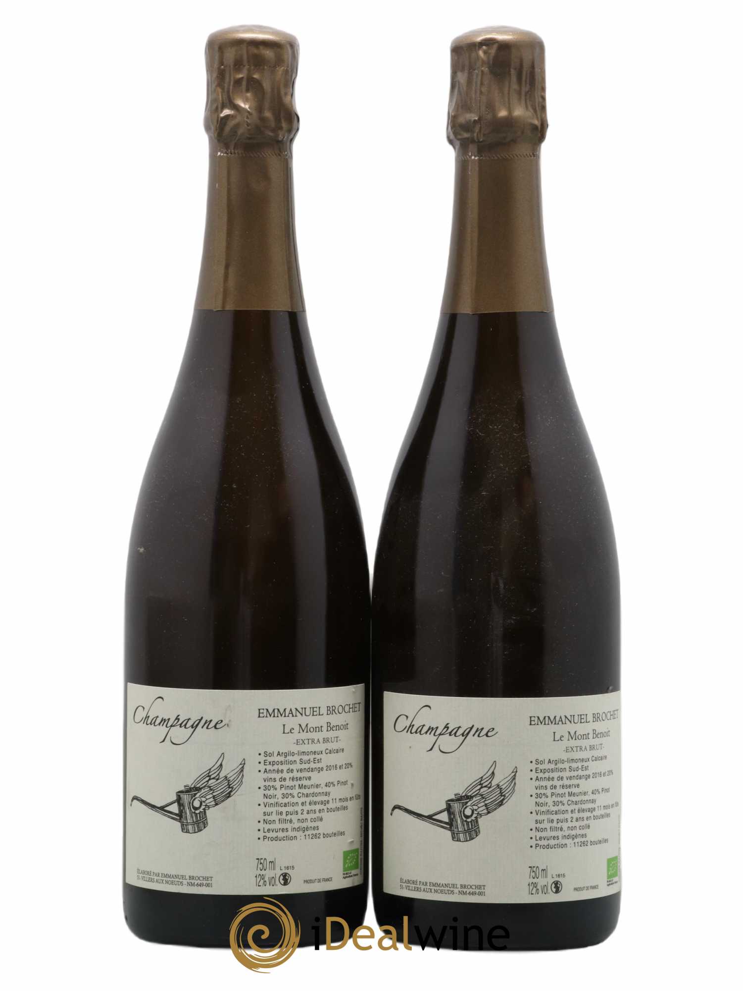 Le Mont Benoit Extra-Brut Emmanuel Brochet - Lot de 2 bouteilles - 0
