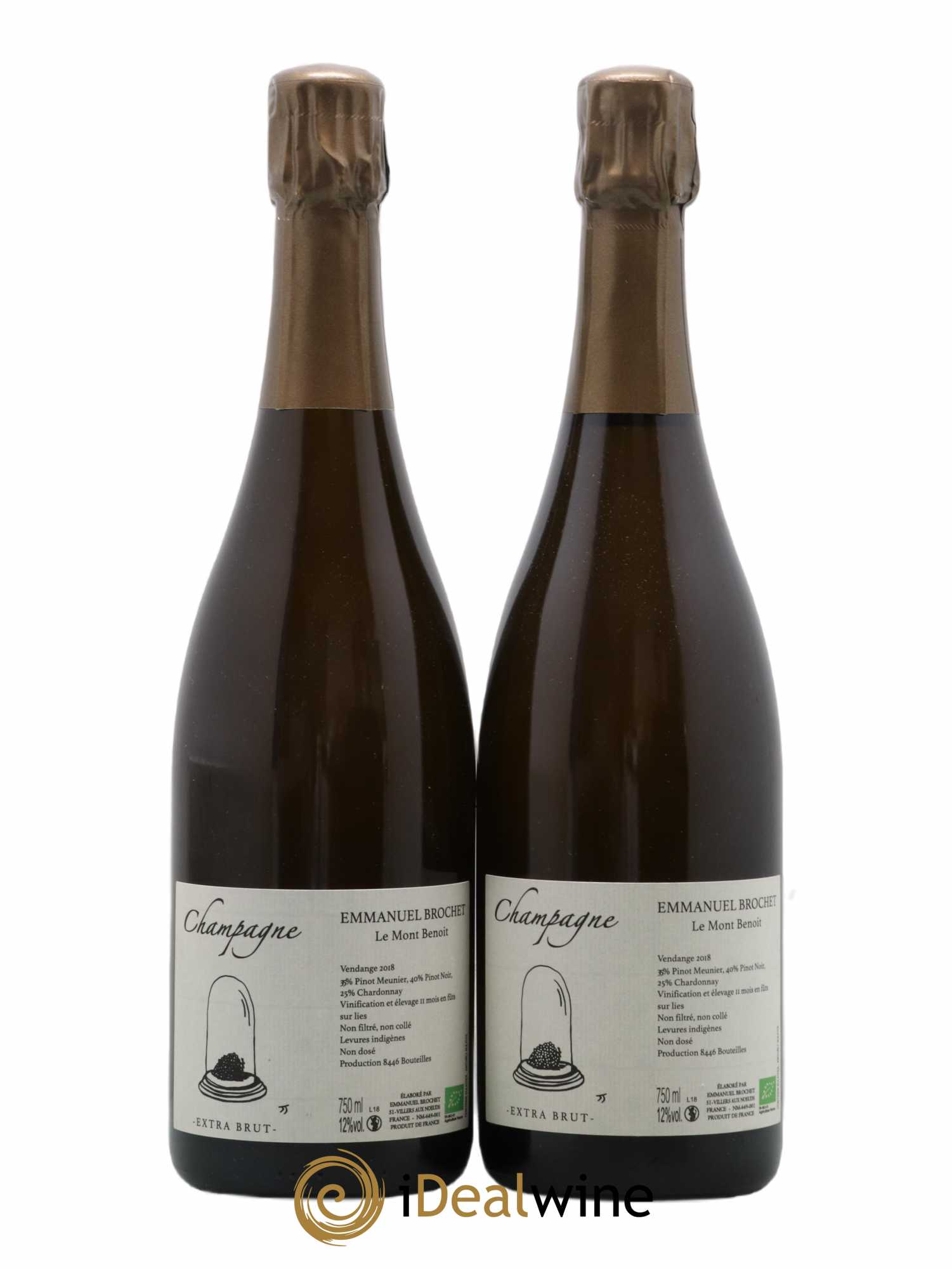 Le Mont Benoit Extra-Brut Emmanuel Brochet 2018 - Lot de 2 bouteilles - 0
