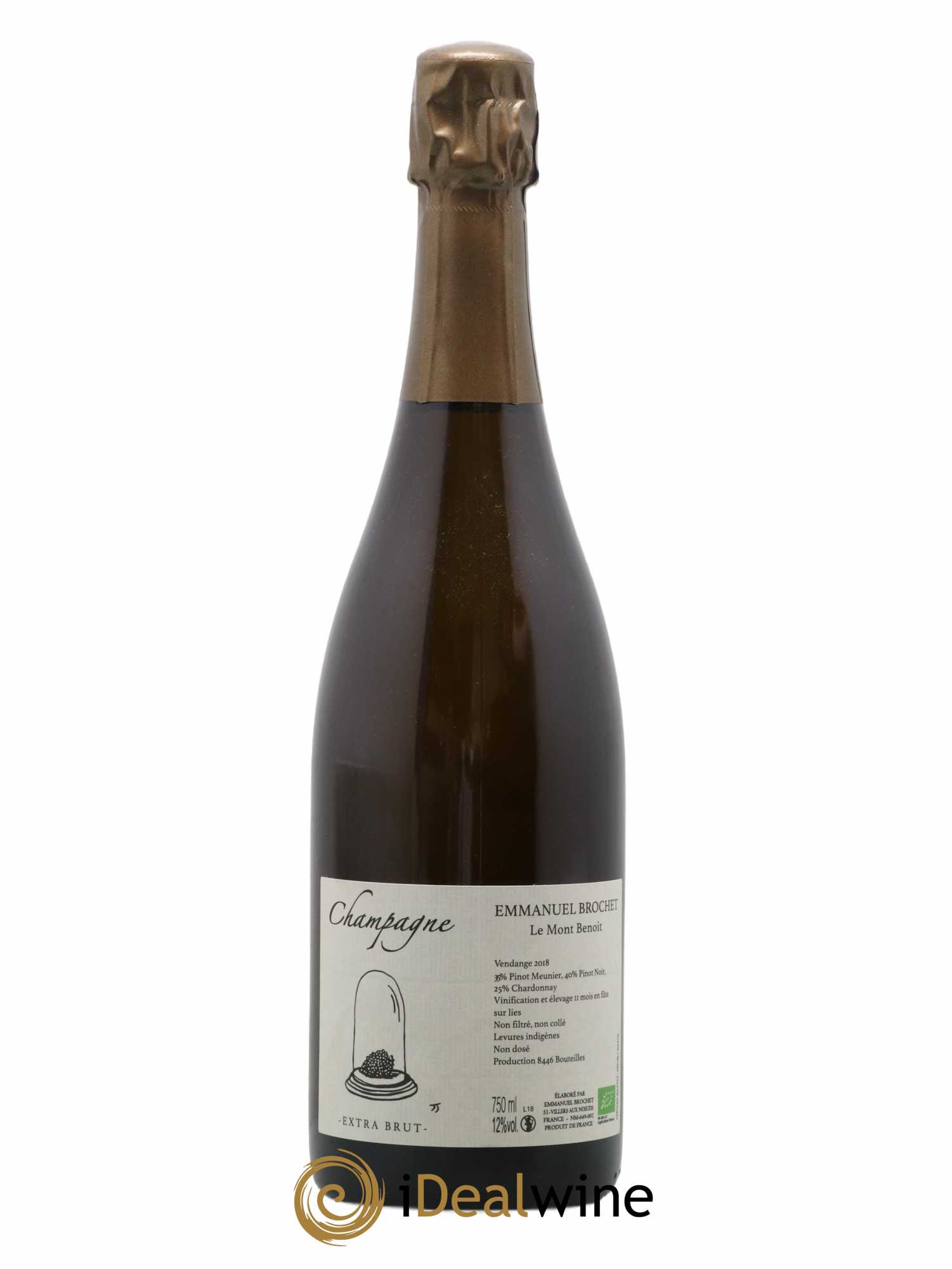 Le Mont Benoit Extra-Brut Emmanuel Brochet 2018 - Lot de 1 bouteille - 0