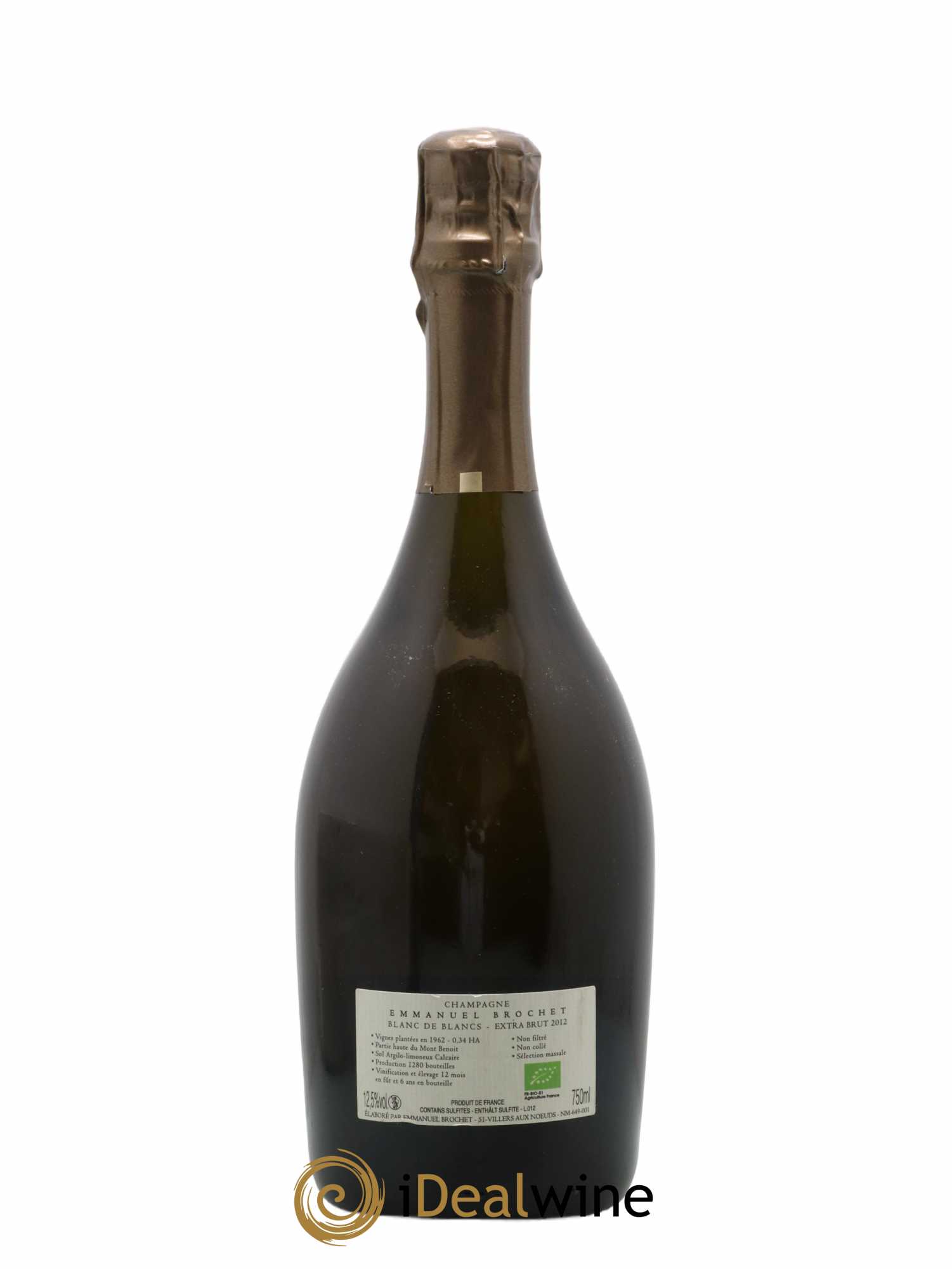 Blanc de Blancs Extra-Brut Les Hauts Chardonnays Emmanuel Brochet 2012 - Lot de 1 bouteille - 1