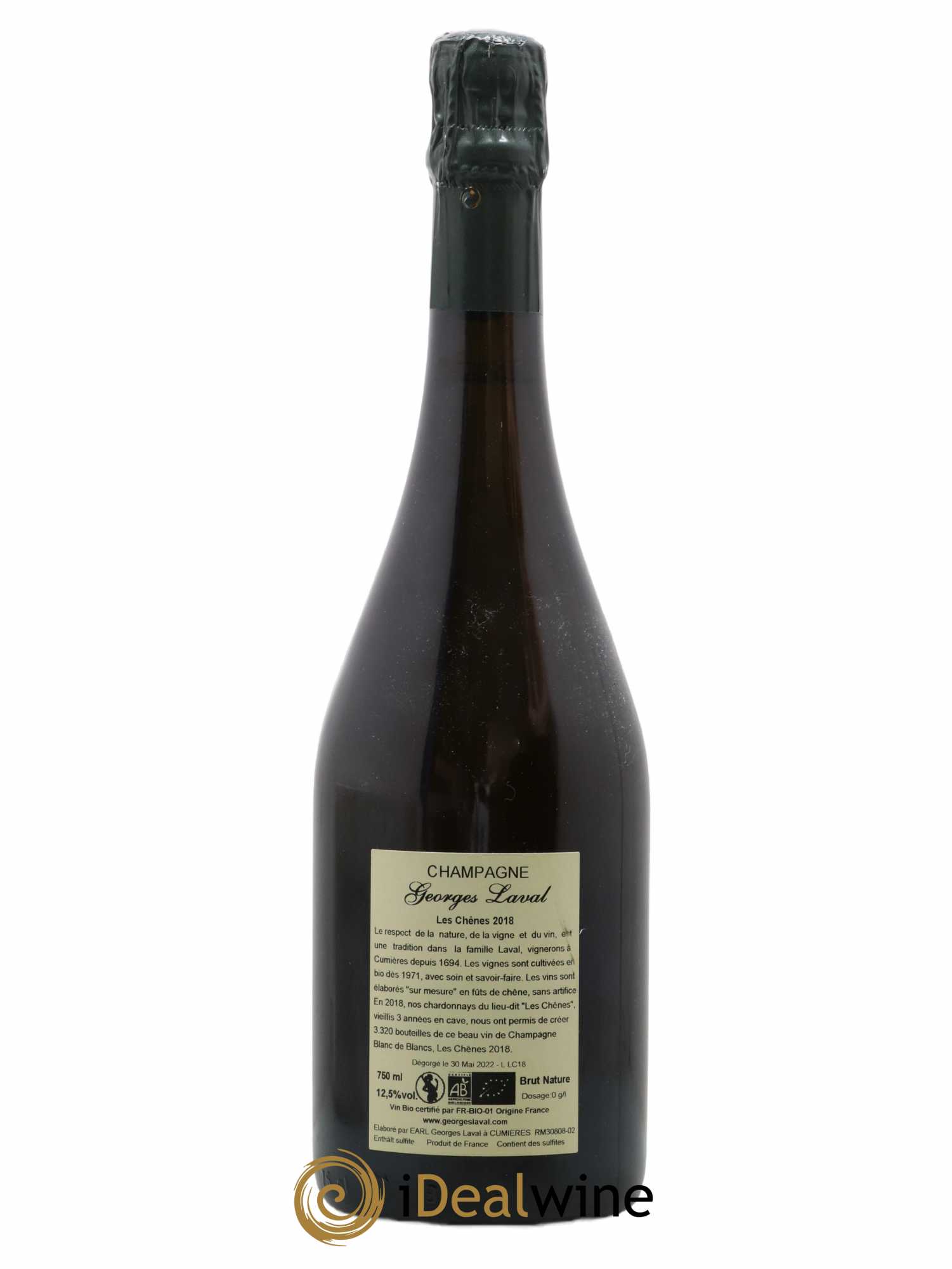 Les Chênes 1er Cru Brut Nature Georges Laval 2018 - Lot de 1 bouteille - 1