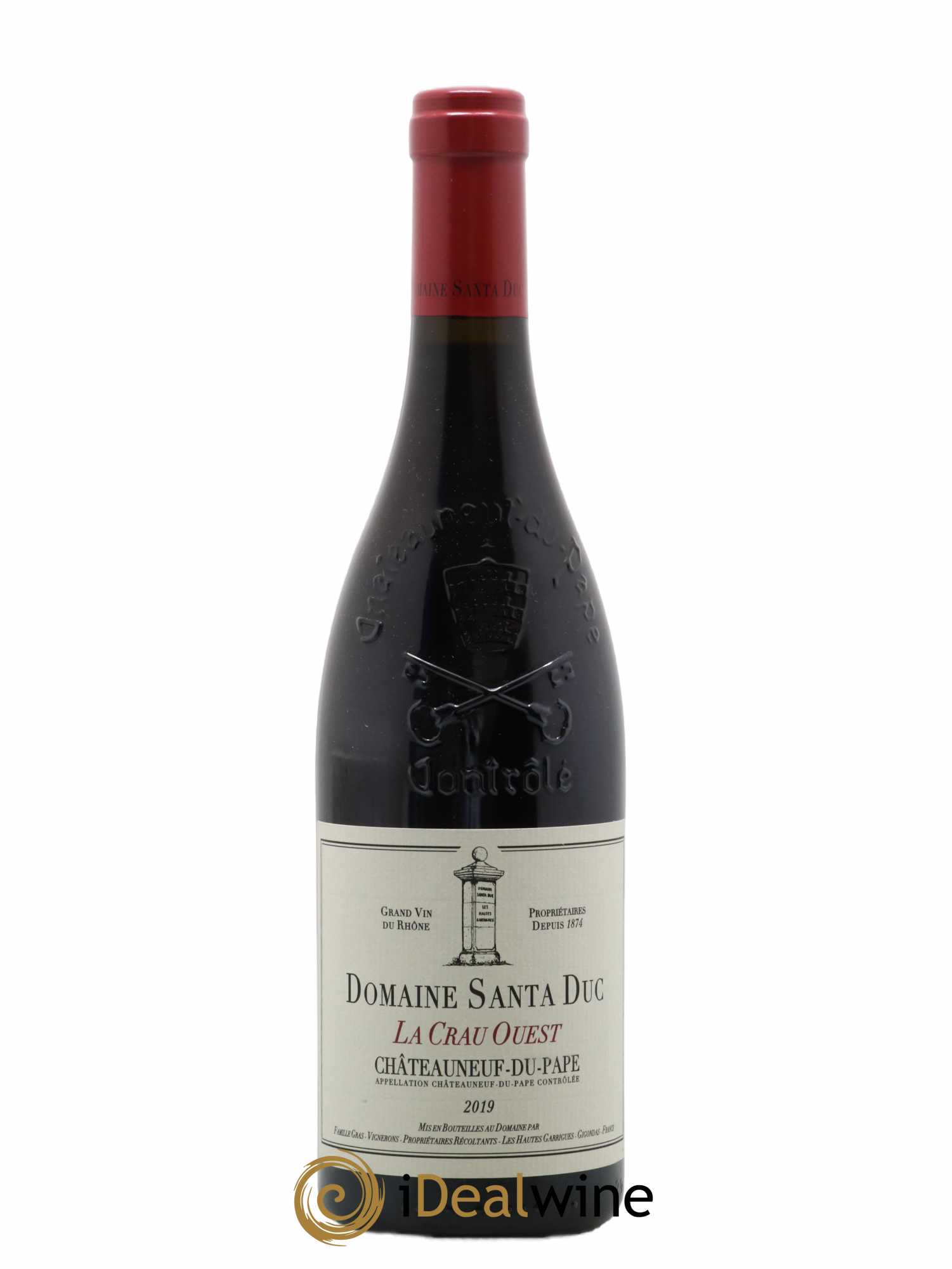 Châteauneuf-du-Pape Santa Duc (Domaine) Le Crau Ouest Famille Gras 2019 - Lot de 1 bouteille - 0