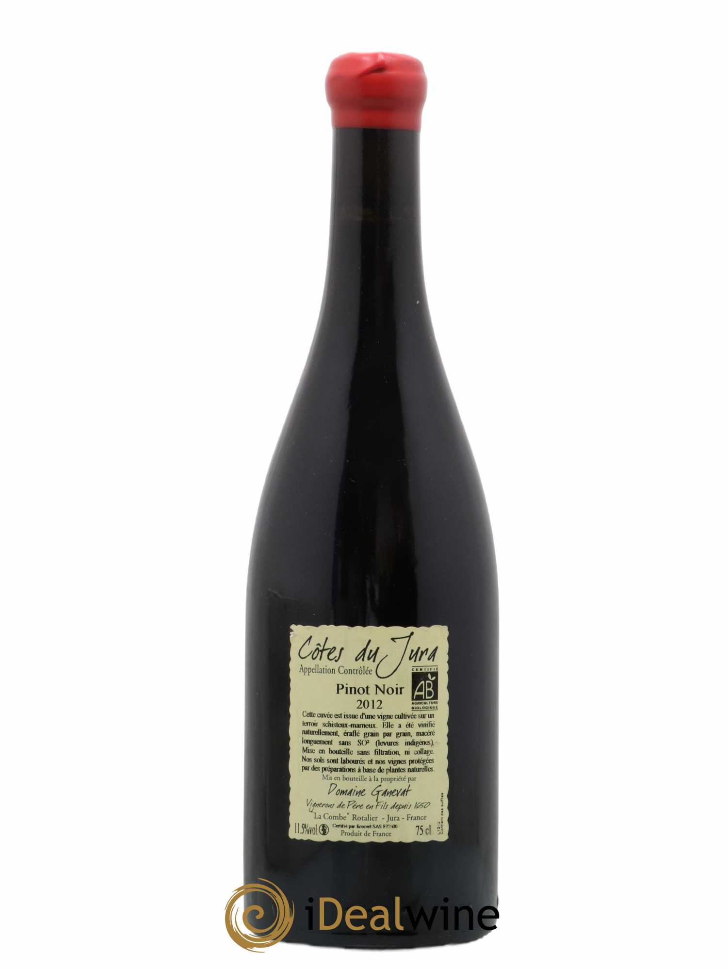 Côtes du Jura Julien En Billat Jean-François Ganevat (Domaine) 2012 - Lot de 1 bouteille - 1