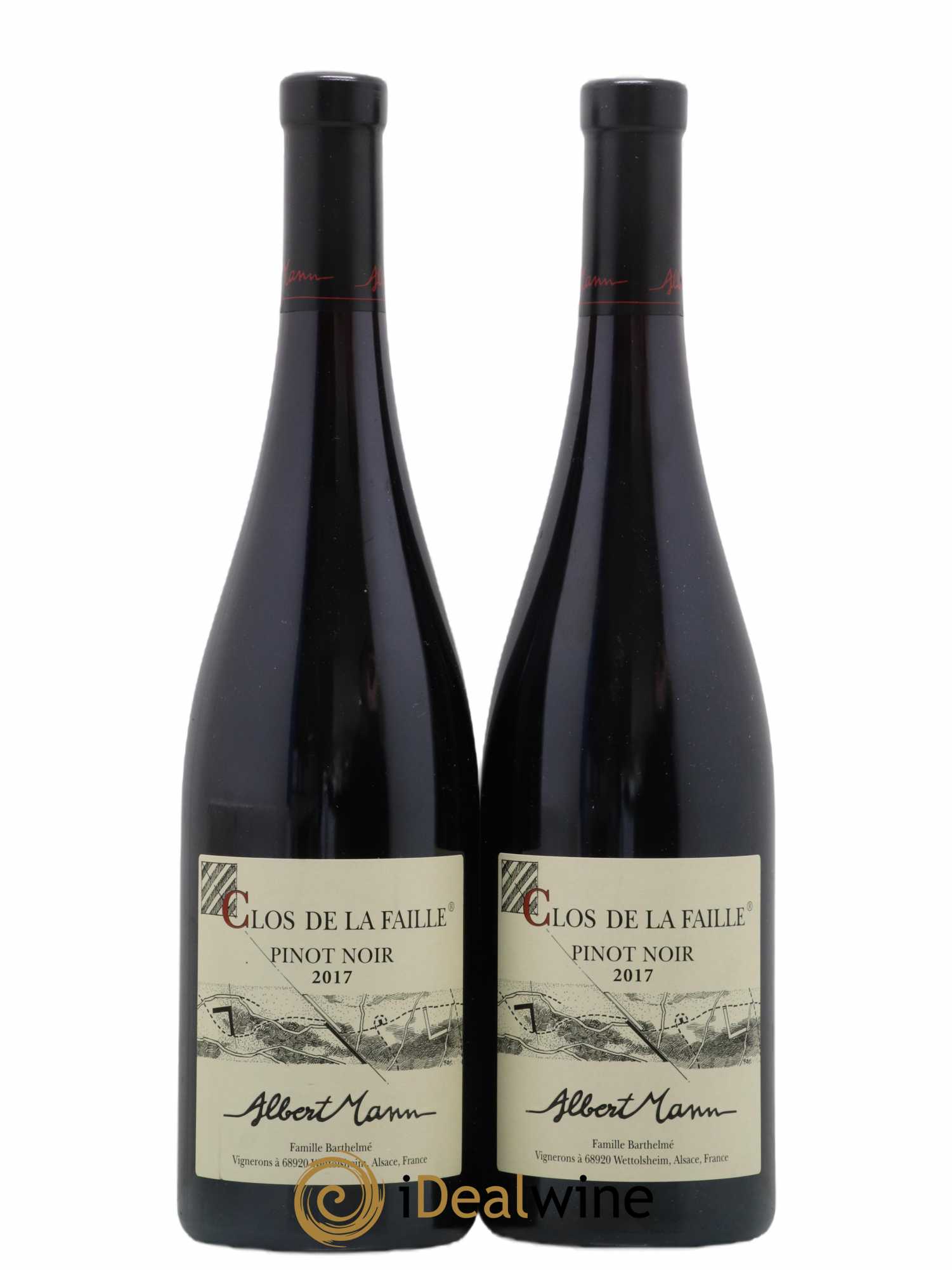 Alsace Pinot Noir Clos de la Faille Albert Mann 2017 - Lot de 2 bouteilles - 0