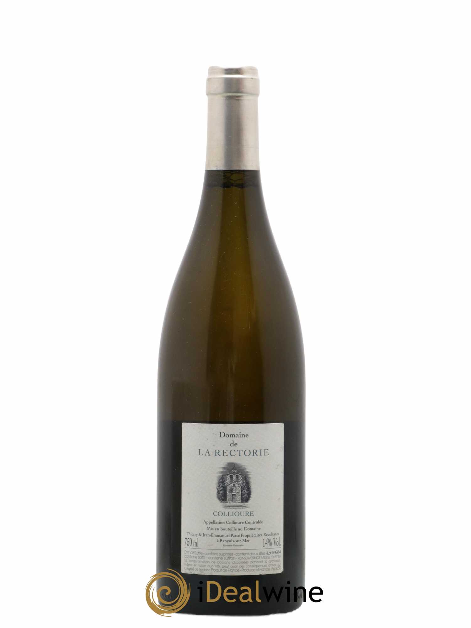 Collioure La Rectorie (Domaine de) L'Argile Thierry et Jean Emmanuel Parcé 2014 - Lot de 1 bouteille - 0