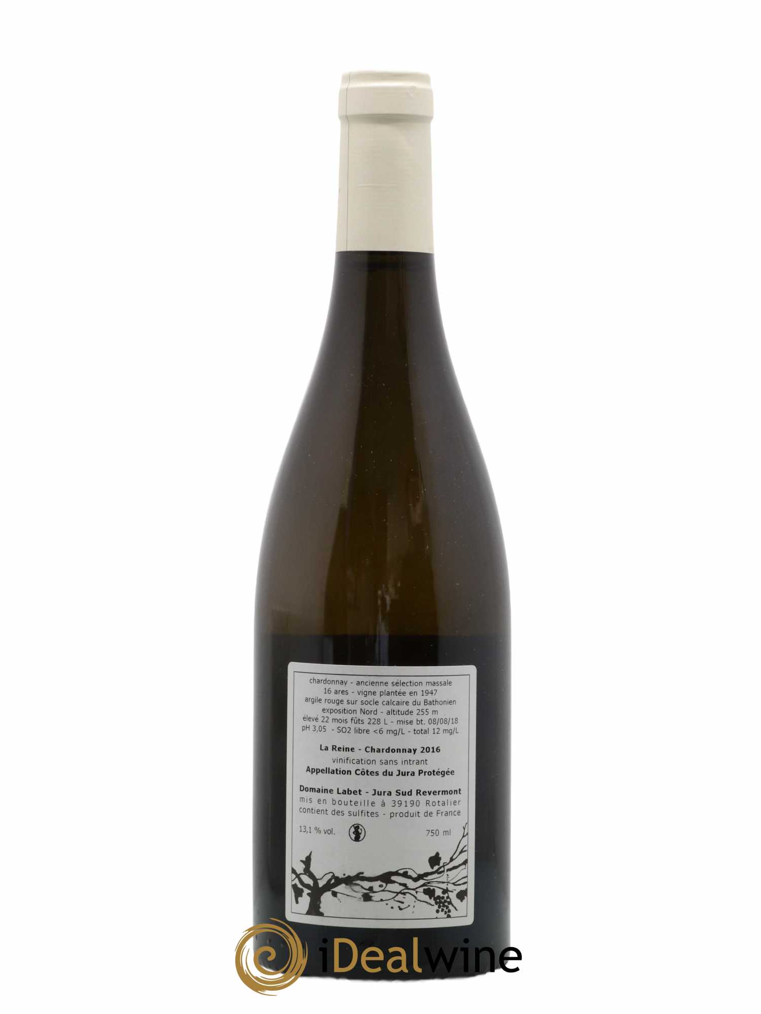 Côtes du Jura Chardonnay La Reine Romain - Julien - Charline Labet 2016 - Lot de 1 bouteille - 1