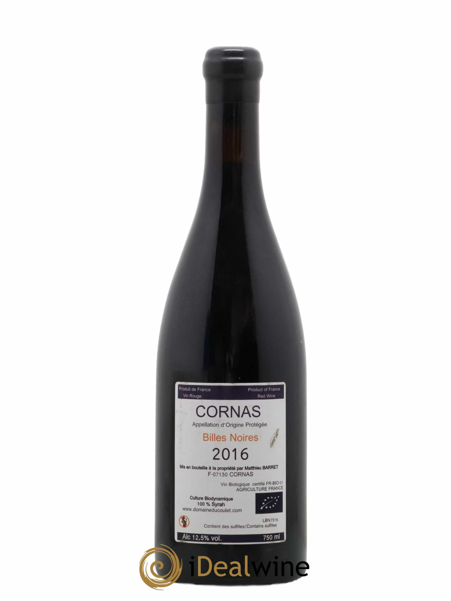 Cornas Billes Noires Coulet (Domaine du) - Matthieu Barret 2016 - Lot de 1 bouteille - 1