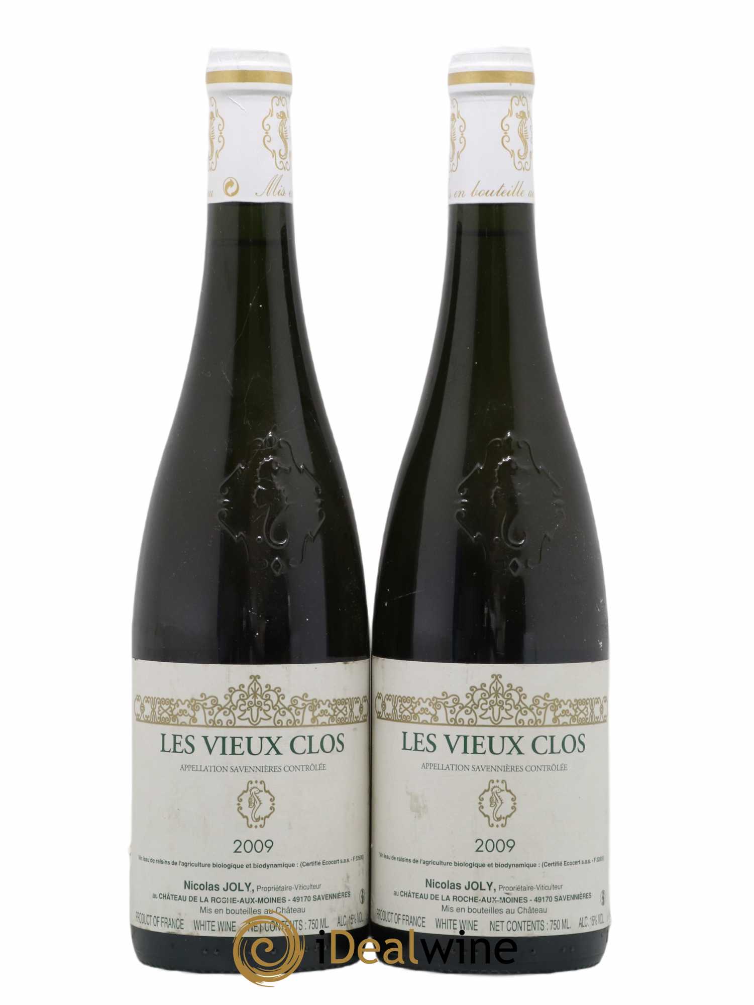 Savennières Les Vieux Clos Vignobles de la Coulée de Serrant - Nicolas Joly 2009 - Lot de 2 bouteilles - 0