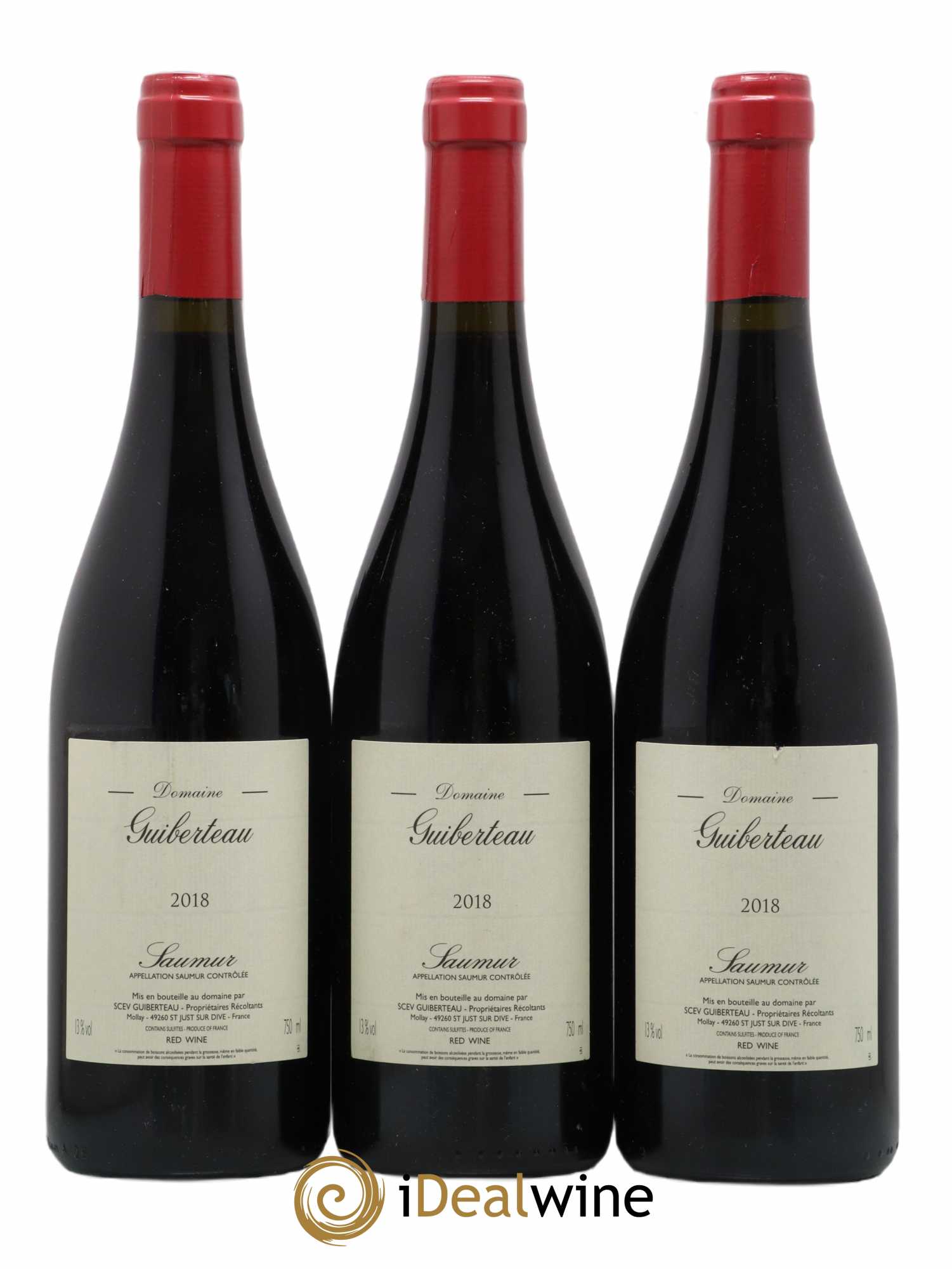 Saumur Domaine Guiberteau 2018 - Lot de 3 bouteilles - 0