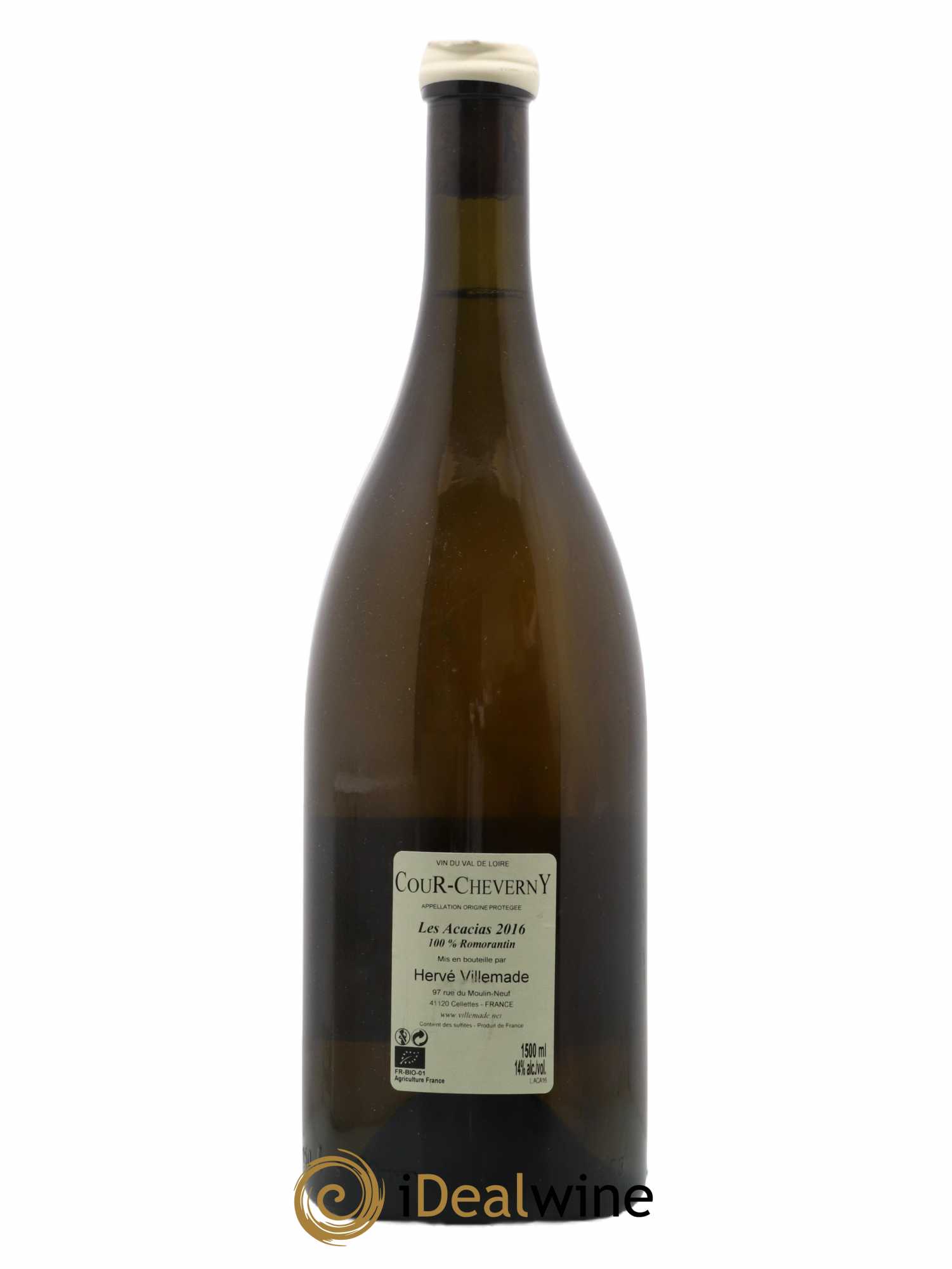 Cour-Cheverny Domaine du Moulin Hervé Villemade Les Acacias 2016 - Lot de 1 magnum - 1