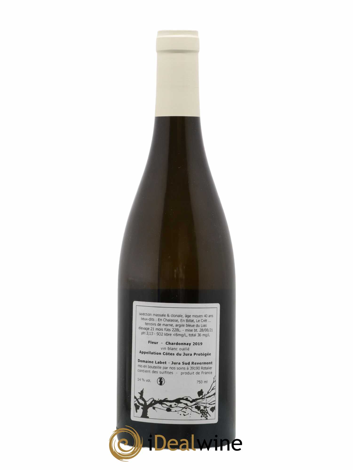 Côtes du Jura Chardonnay Fleur Romain - Julien - Charline Labet 2019 - Lot de 1 bouteille - 1