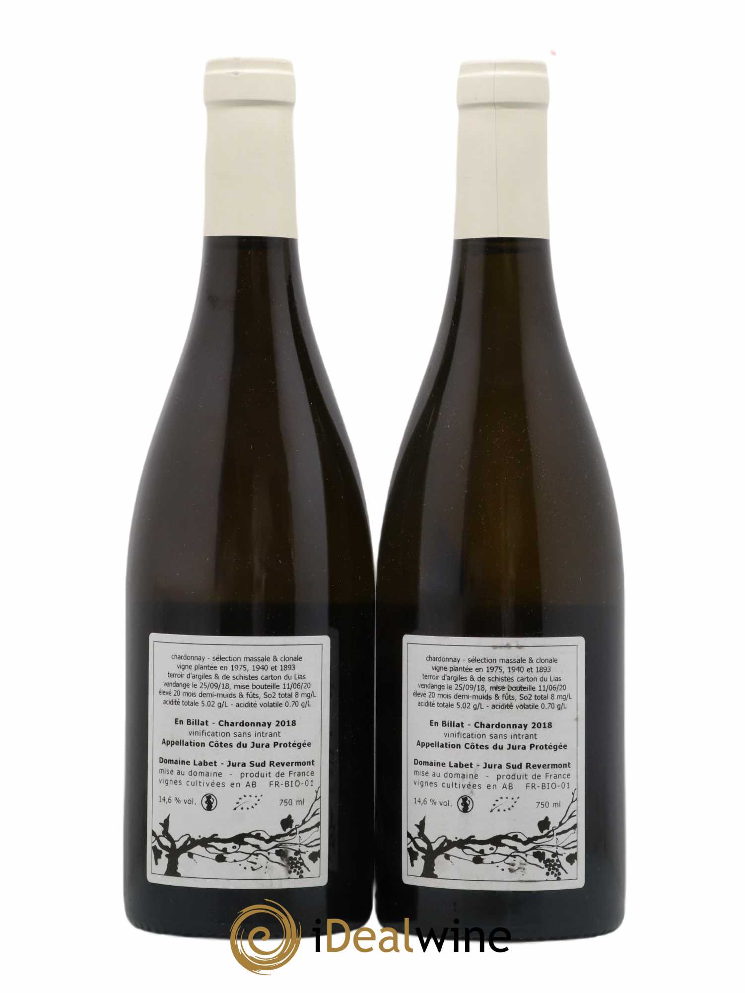 Côtes du Jura Chardonnay En Billat Labet (Domaine) 2018 - Lot de 2 bouteilles - 1