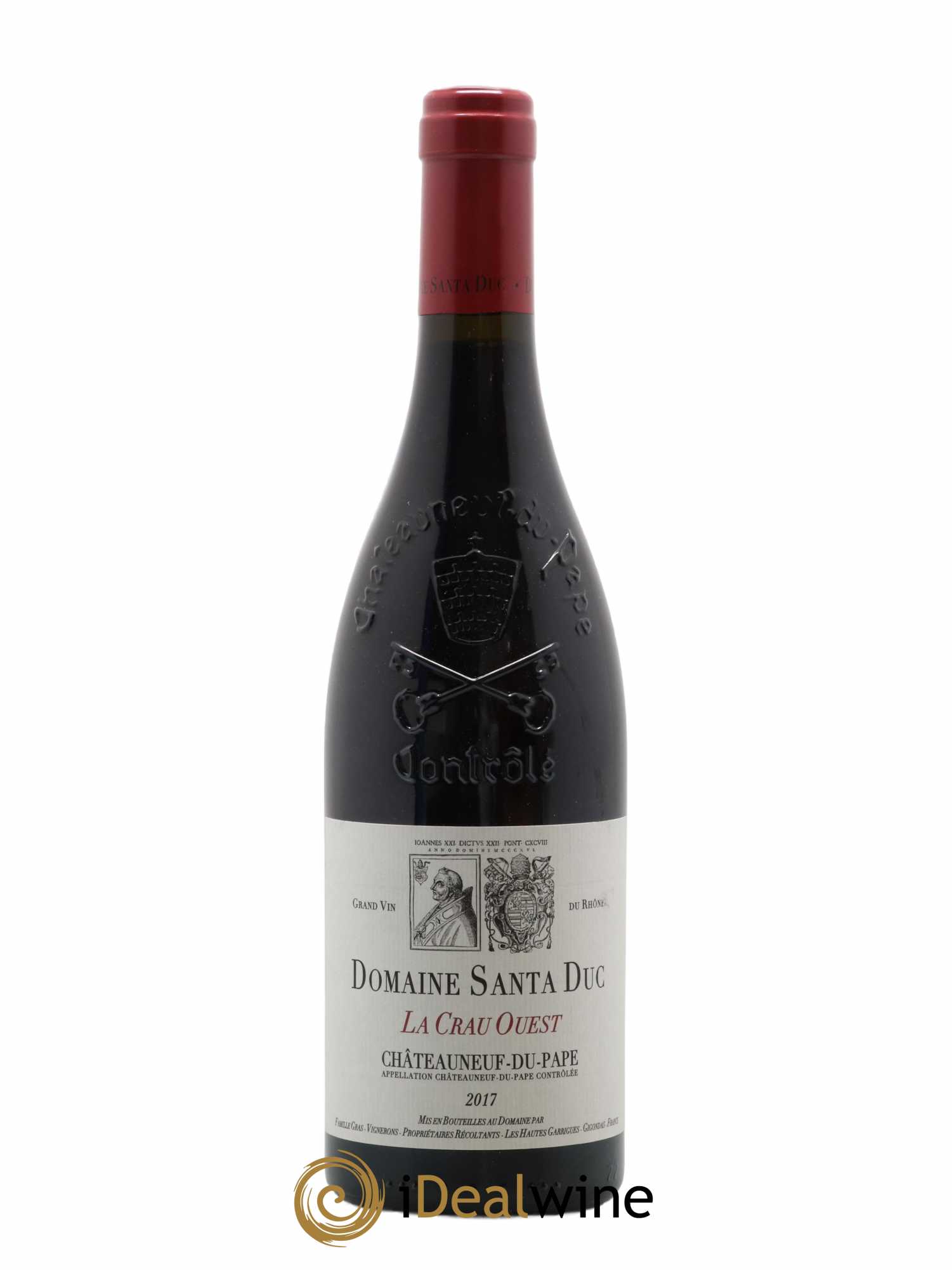 Châteauneuf-du-Pape Santa Duc (Domaine) Le Crau Ouest Famille Gras 2017 - Lot de 1 bouteille - 0