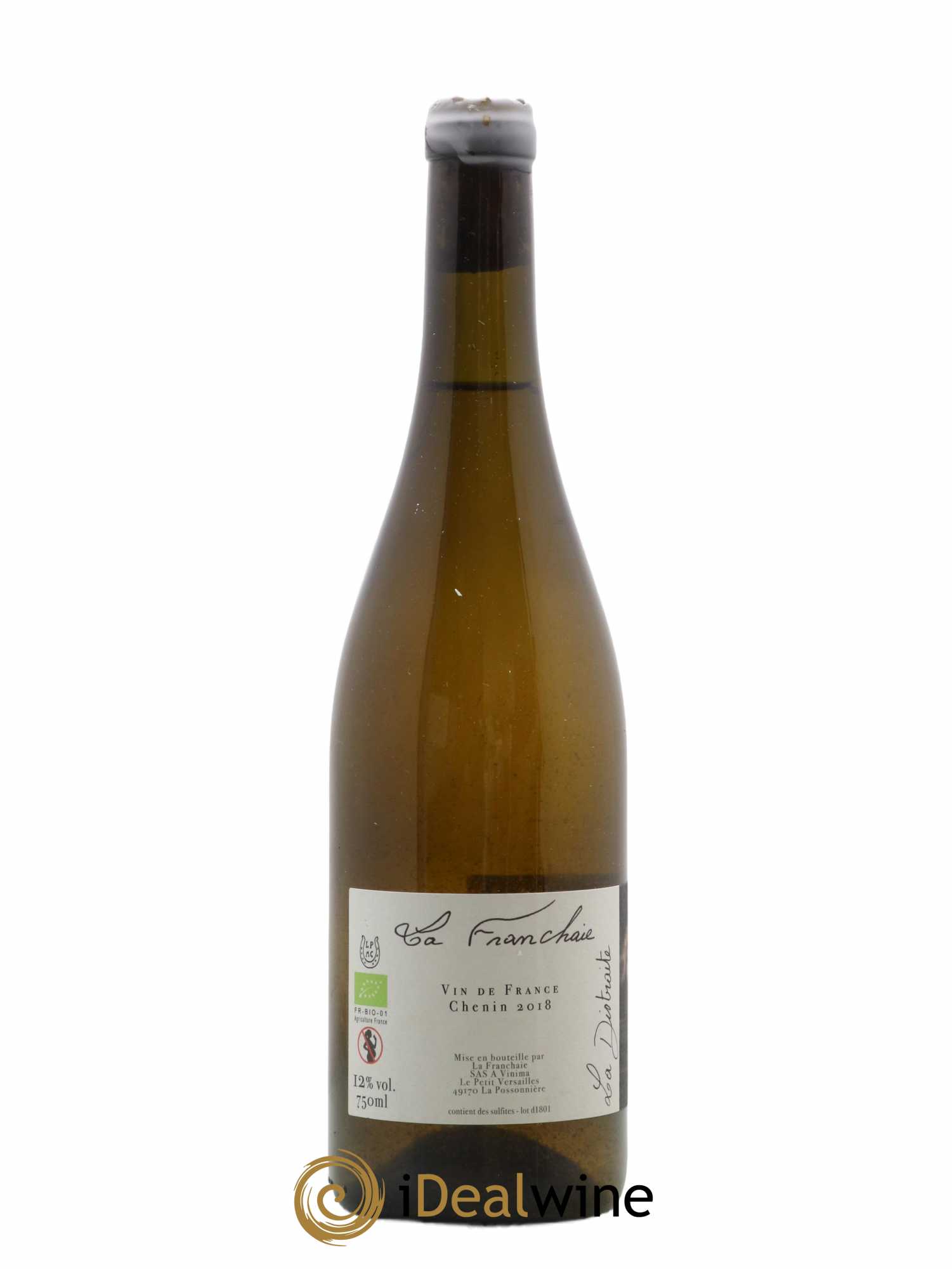 Vin de France Château La Franchaie La Distraite 2018 - Lot de 1 bouteille - 1