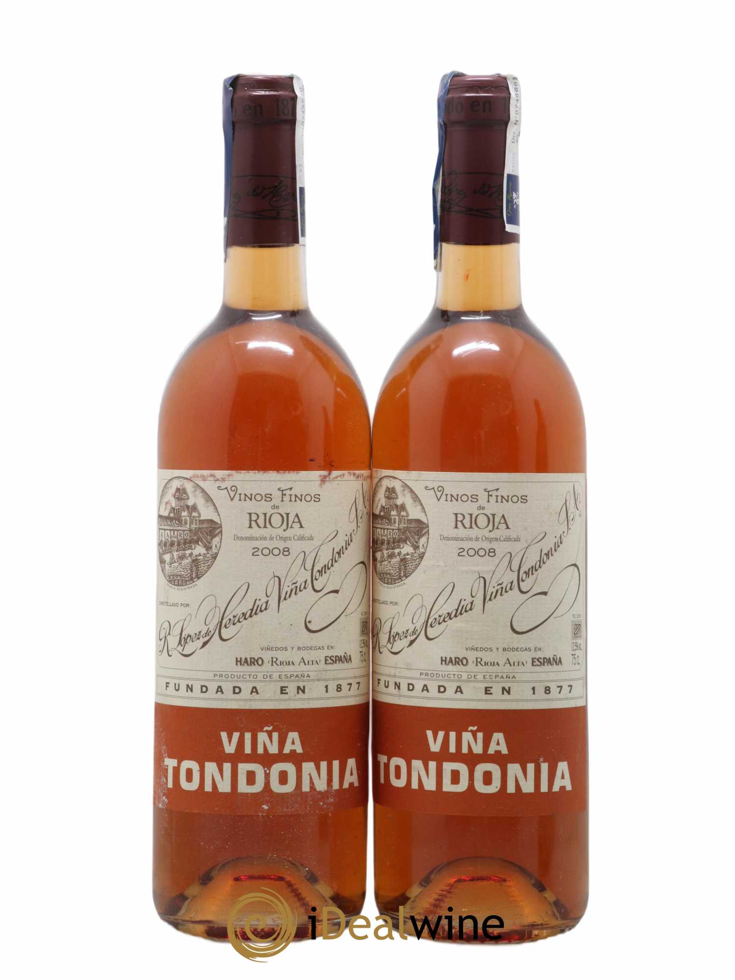 Rioja Gran Reserva Rosado Vina Tondonia R. Lopez de Heredia 2008 - Lot de 2 bouteilles - 0