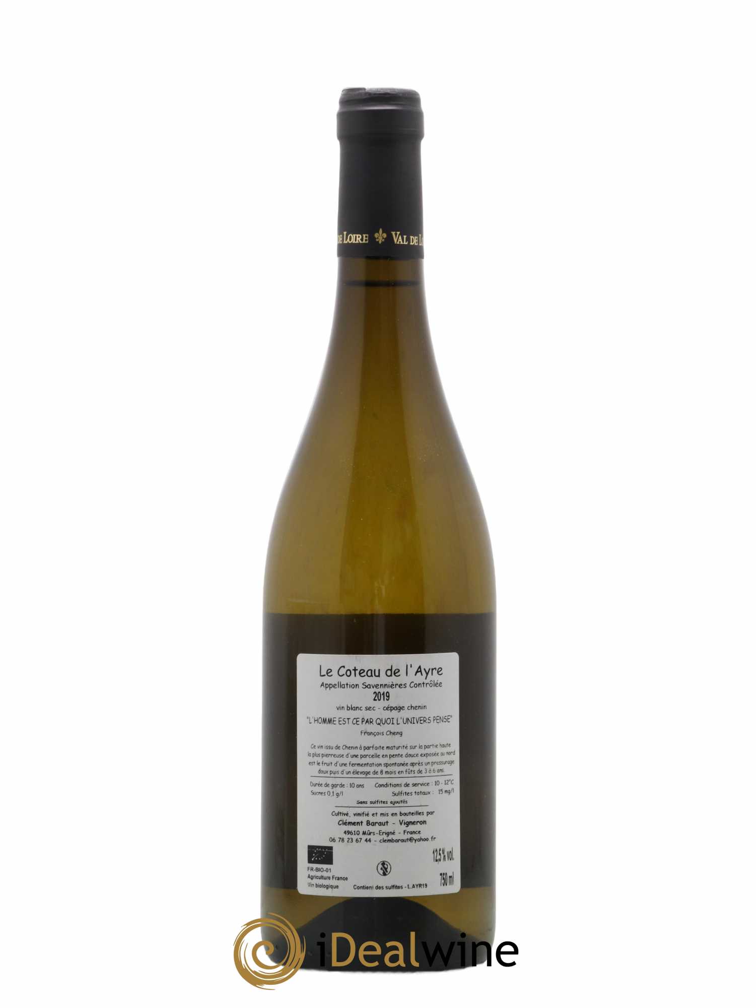 Savennières Clement Baraut Le Coteau De L'Ayre 2019 - Lot of 1 bottle - 1