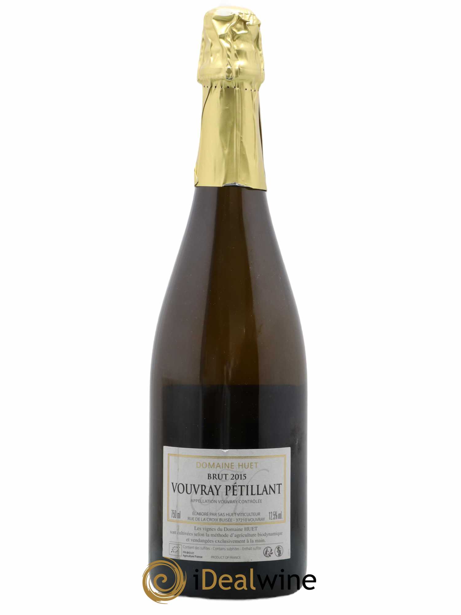 Vouvray Pétillant Brut Domaine Huet 2015 - Lot de 1 bouteille - 0