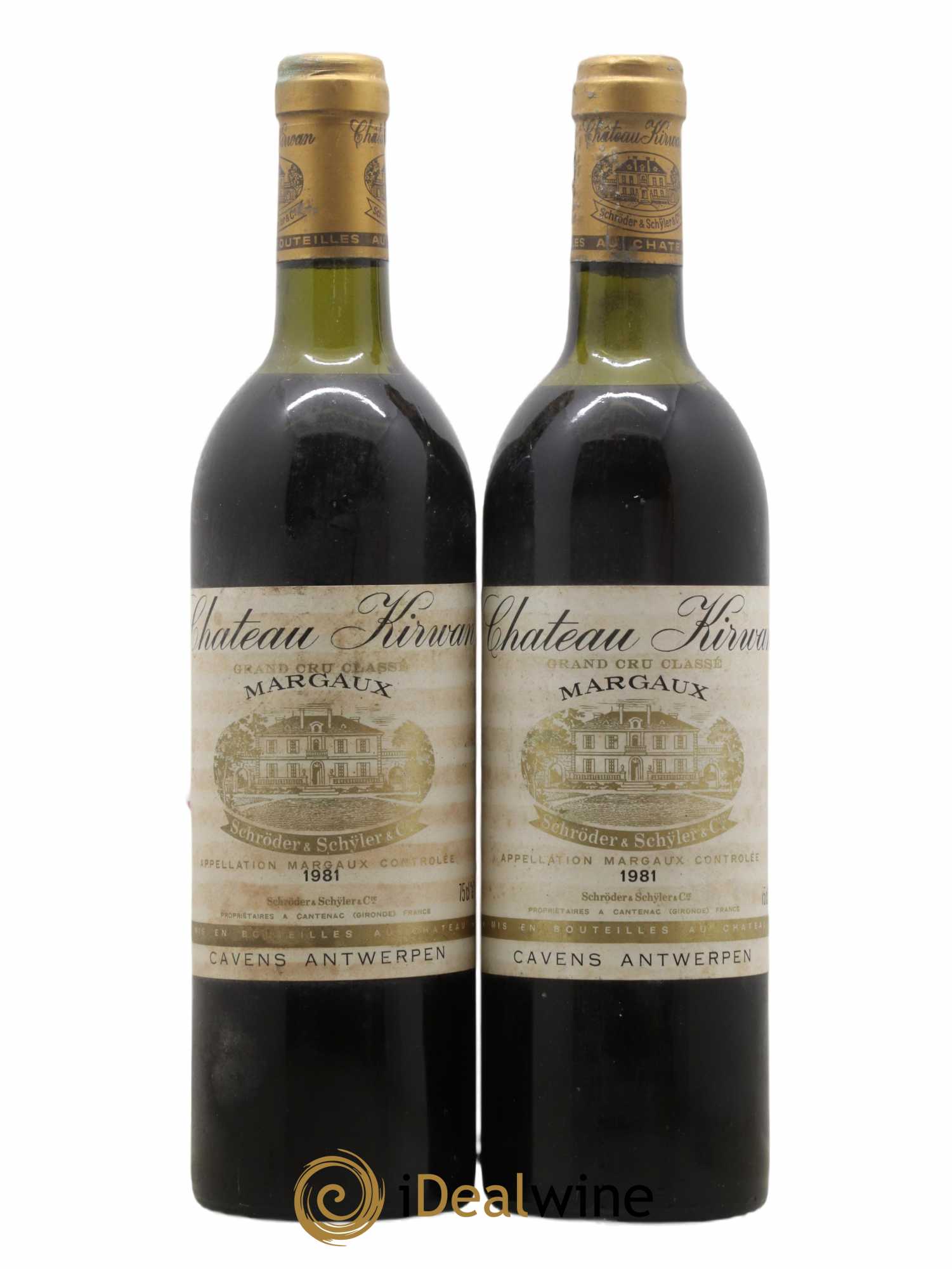 Château Kirwan 3ème Grand Cru Classé 1981 - Lot de 2 bouteilles - 0