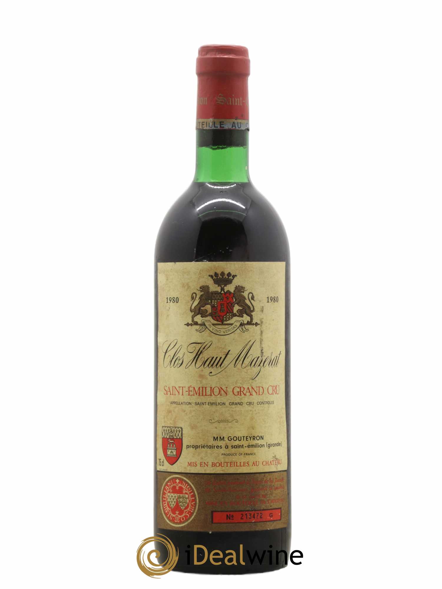 Château Haut Mazerat 1980 - Lot de 1 bouteille - 0