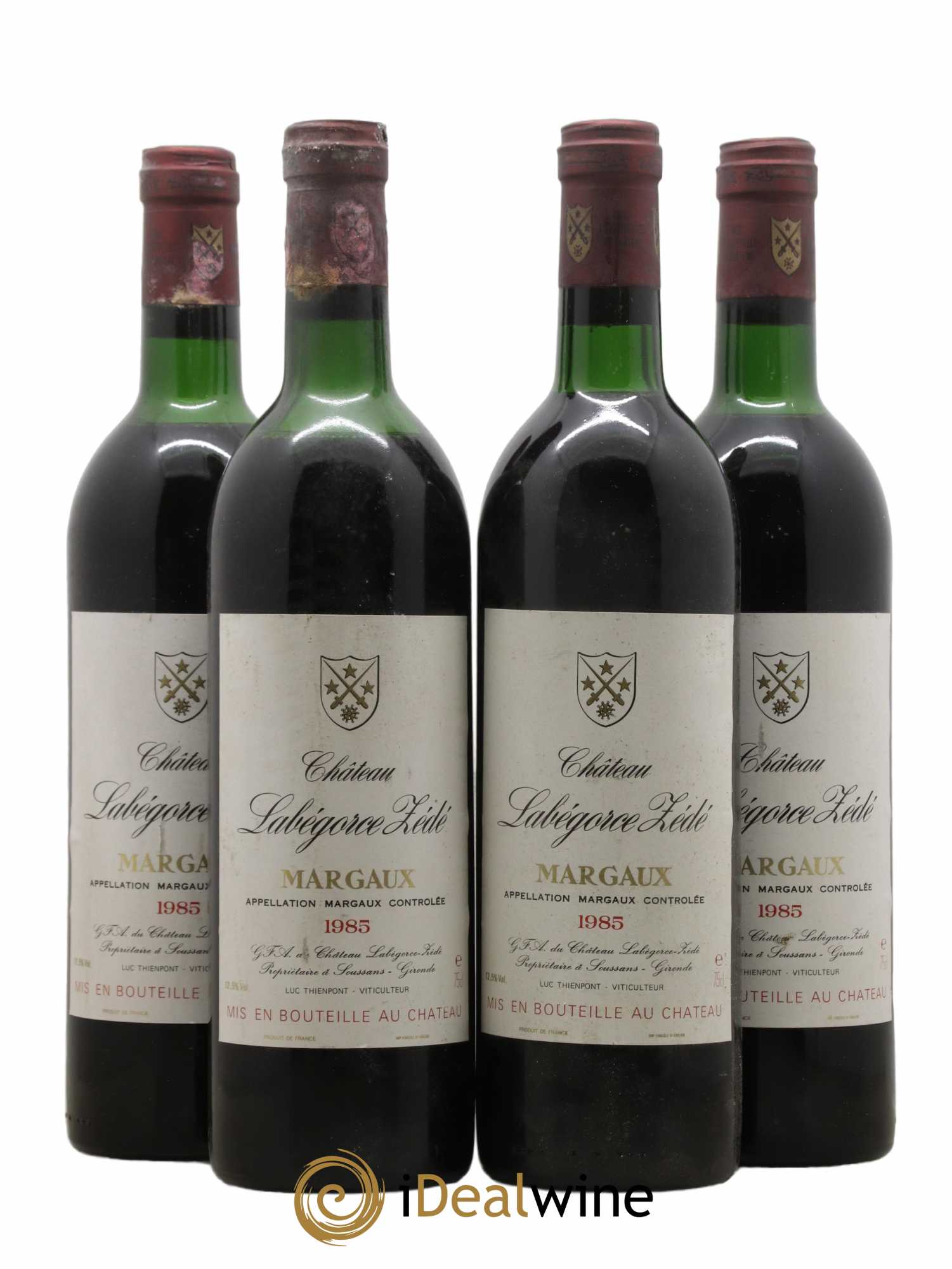 Château Labegorce Zédé Cru Bourgeois 1985 - Lot de 4 bouteilles - 0