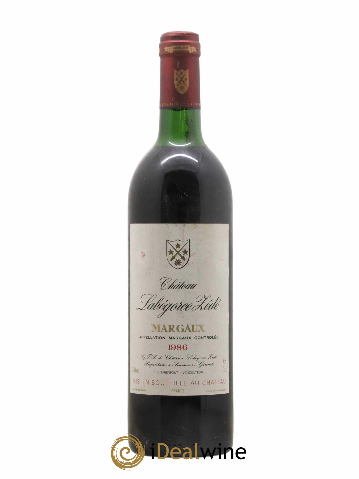 Château Labegorce Zédé Cru Bourgeois 1986 - Lot de 1 bouteille - 0