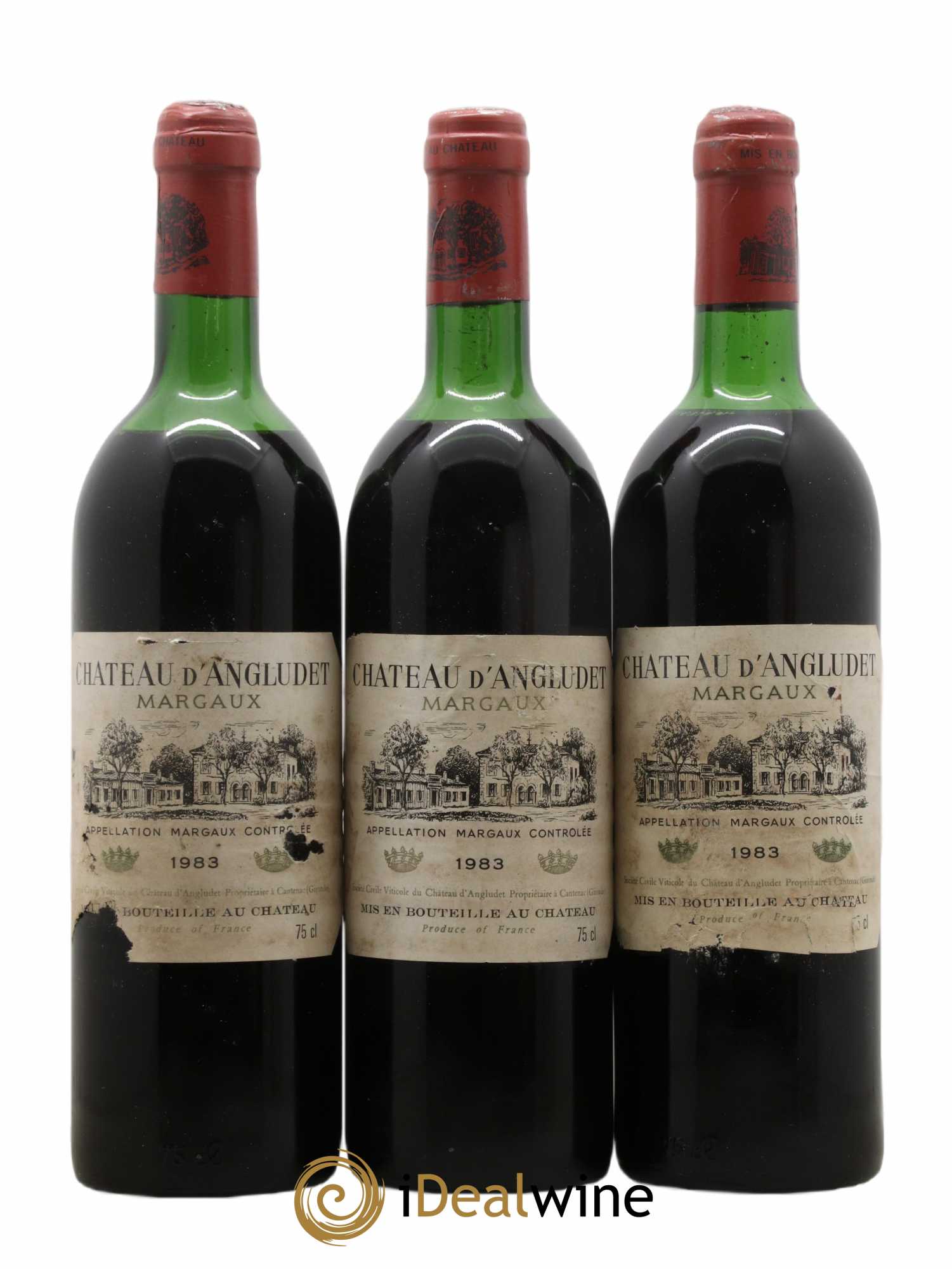 Château d' Angludet Cru Bourgeois 1983 - Lot de 3 bouteilles - 0