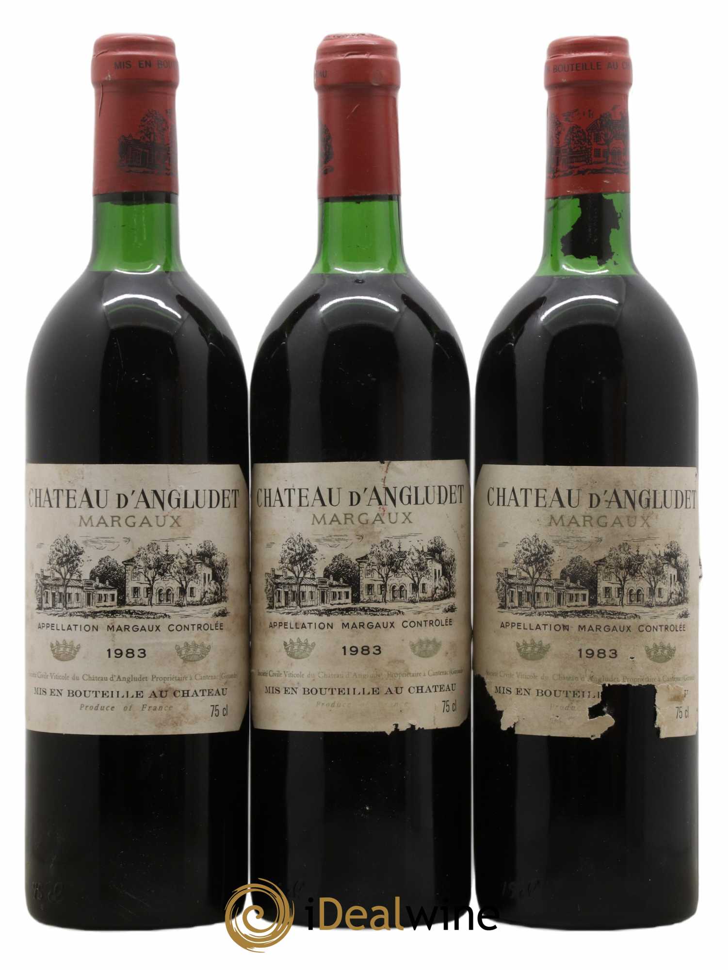 Château d' Angludet Cru Bourgeois 1983 - Lot de 3 bouteilles - 0