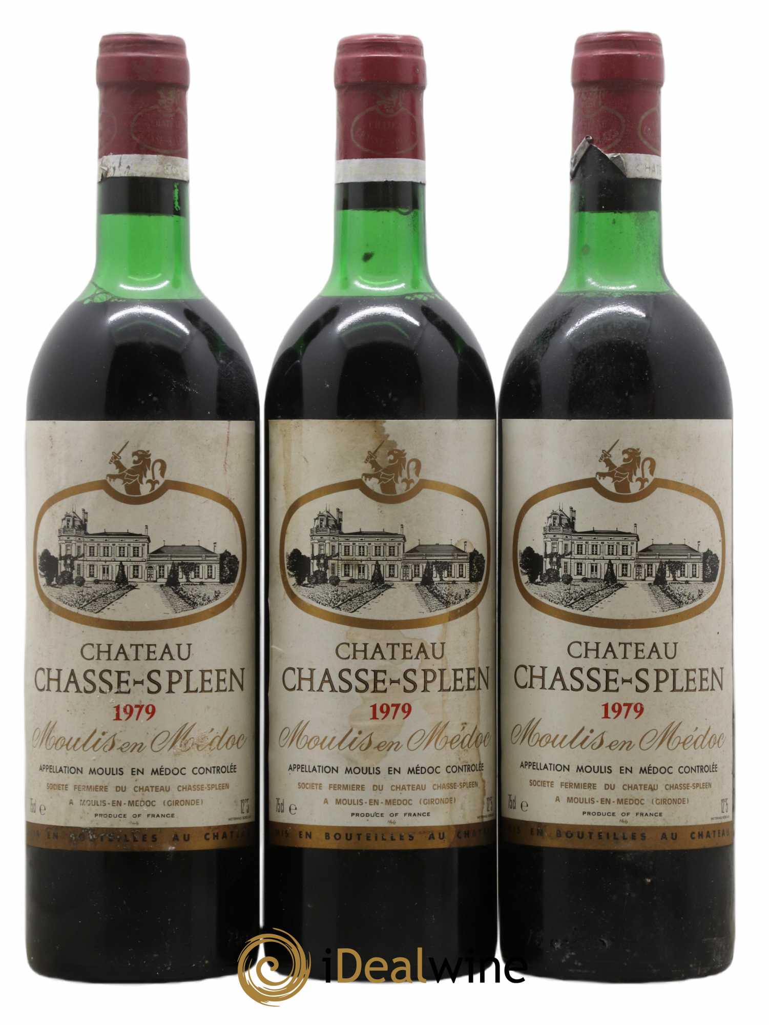 Château Chasse Spleen 1979 - Lot de 3 bouteilles - 0