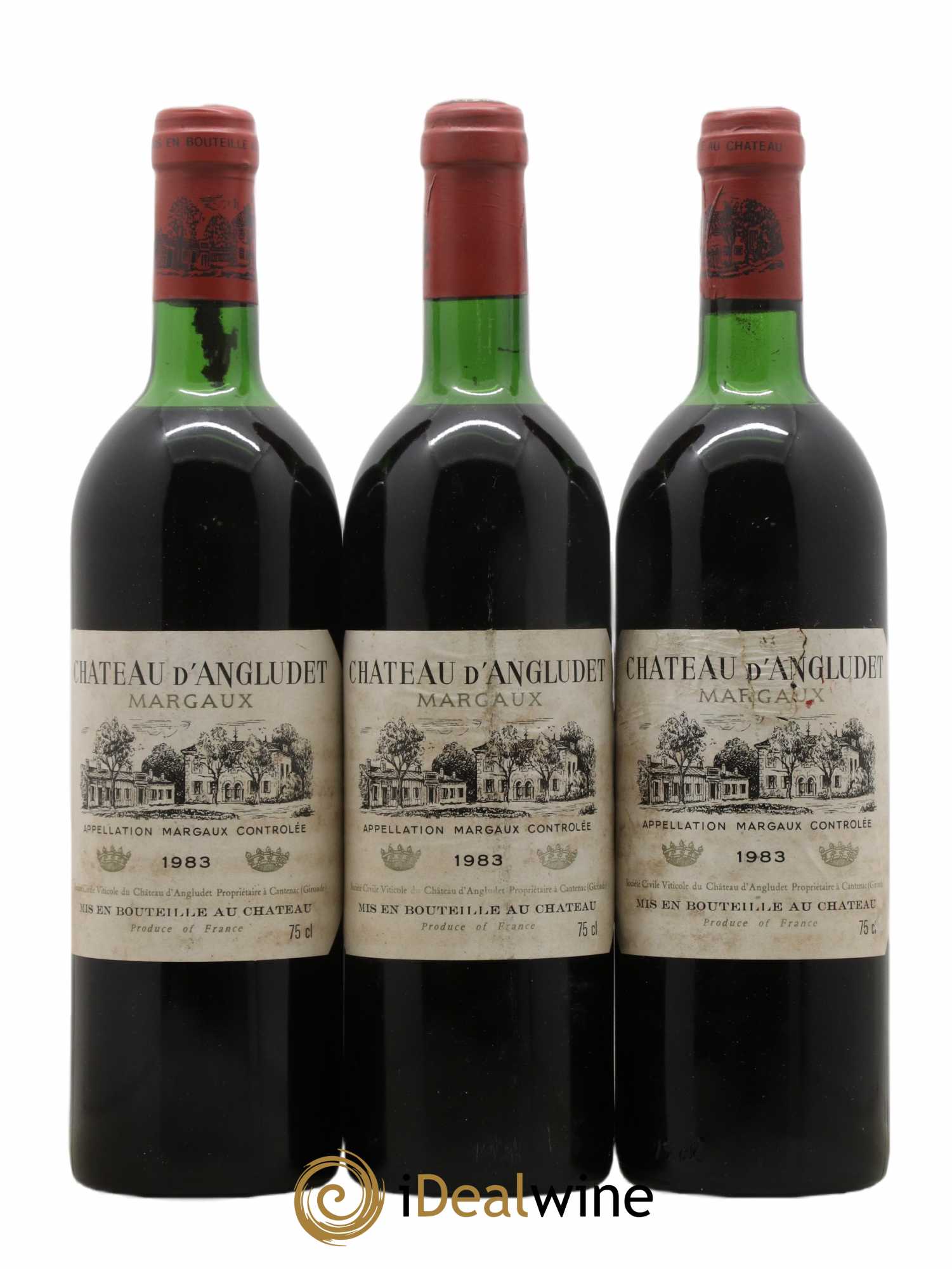 Château d' Angludet Cru Bourgeois 1983 - Lot de 3 bouteilles - 0