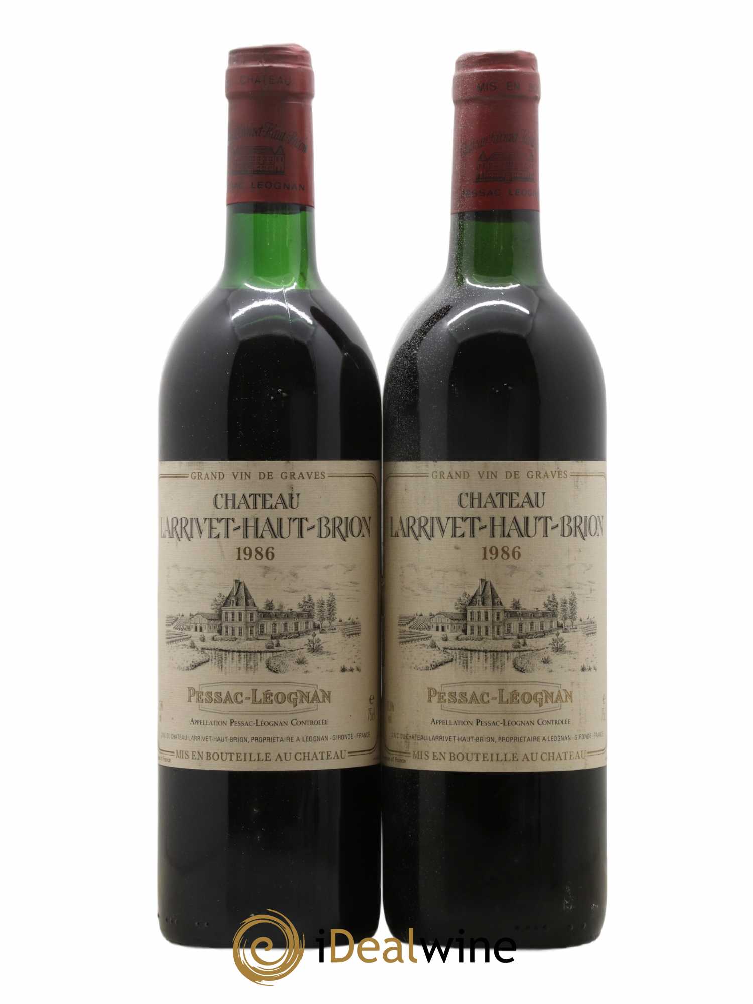 Château Larrivet Haut-Brion 1986 - Lot de 2 bouteilles - 0