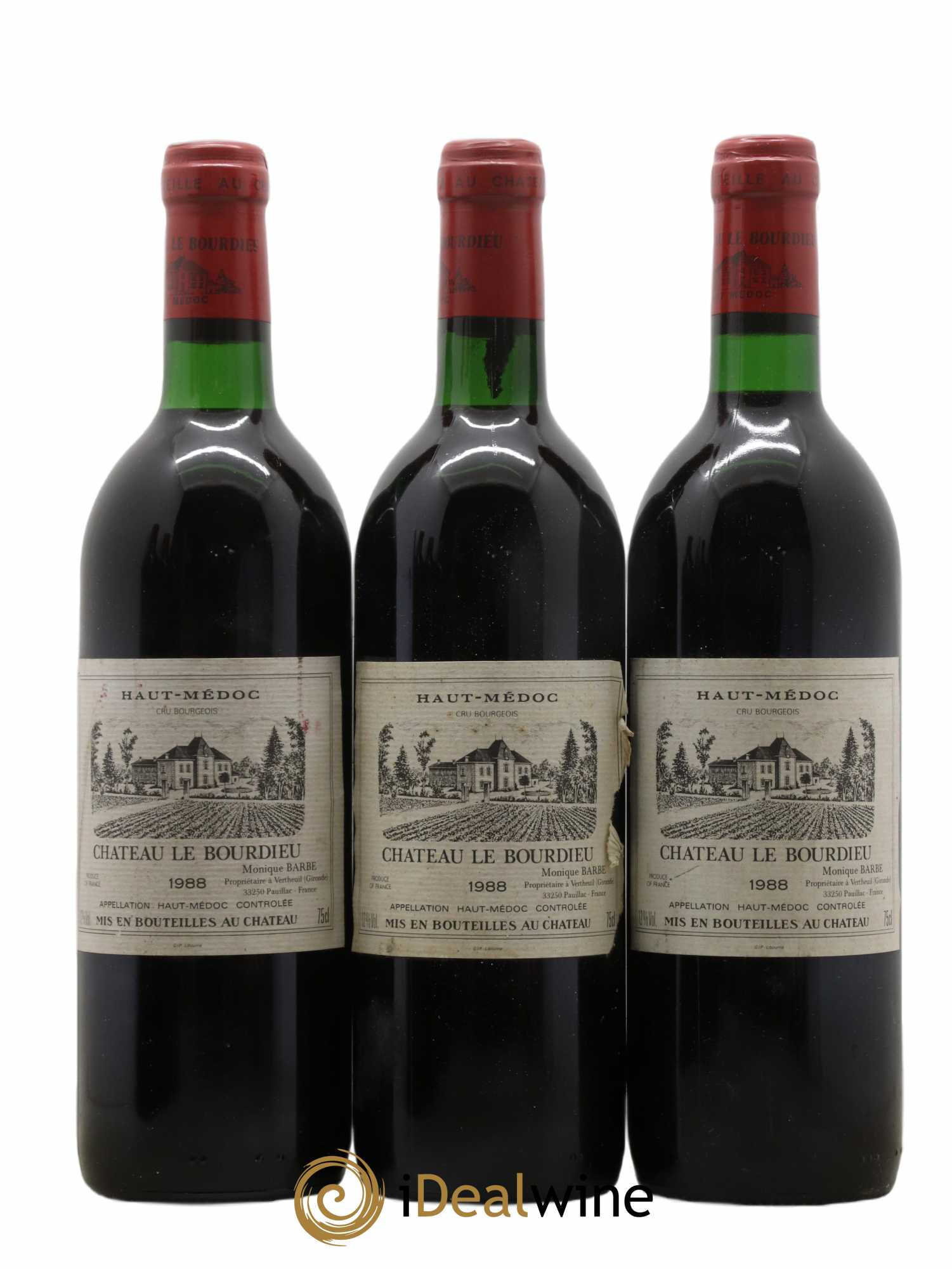 Château le Bourdieu Cru Bourgeois 1988 - Lot de 6 bouteilles - 1