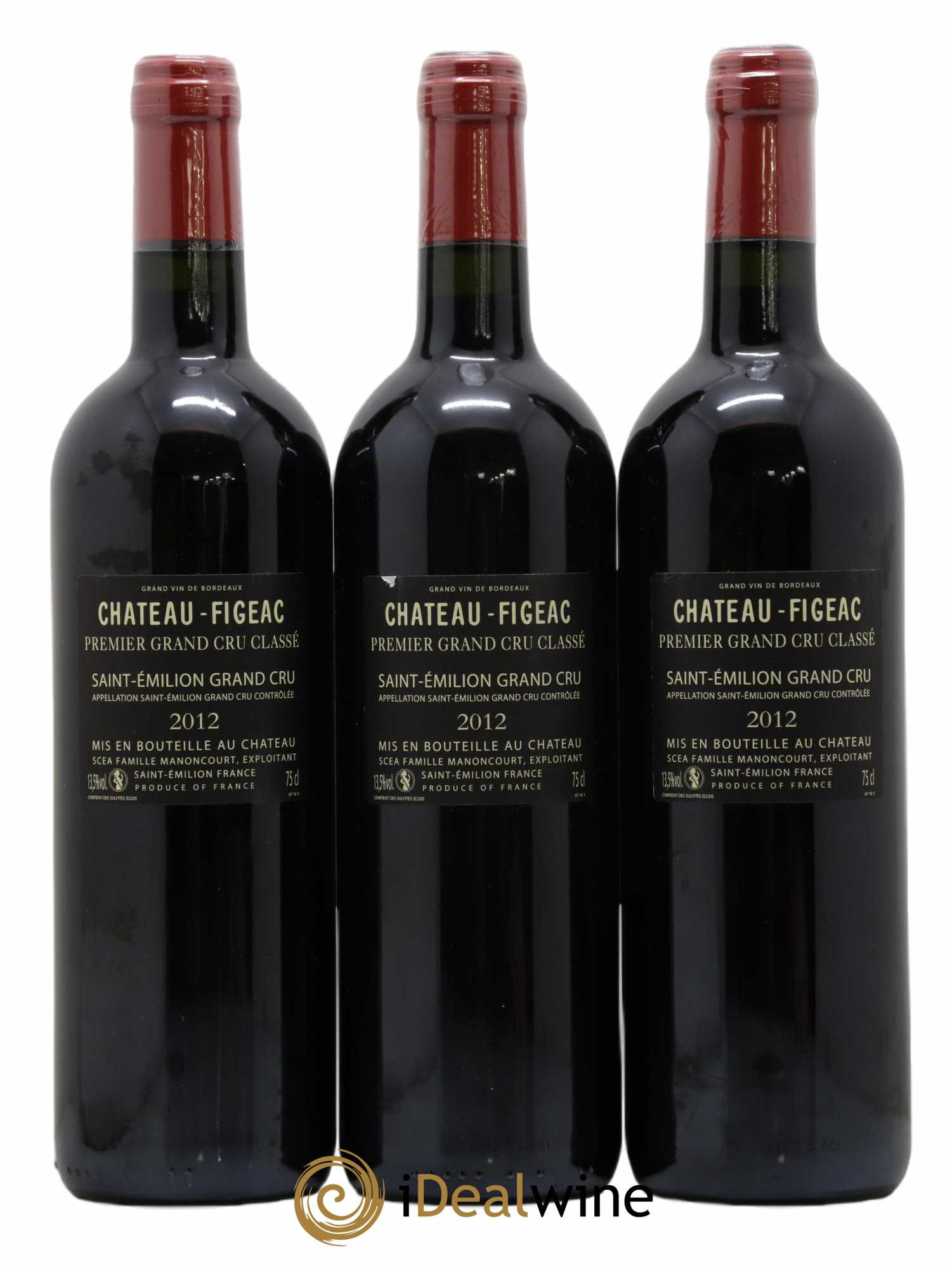Château Figeac 1er Grand Cru Classé A 2012 - Lot de 3 bouteilles - 1