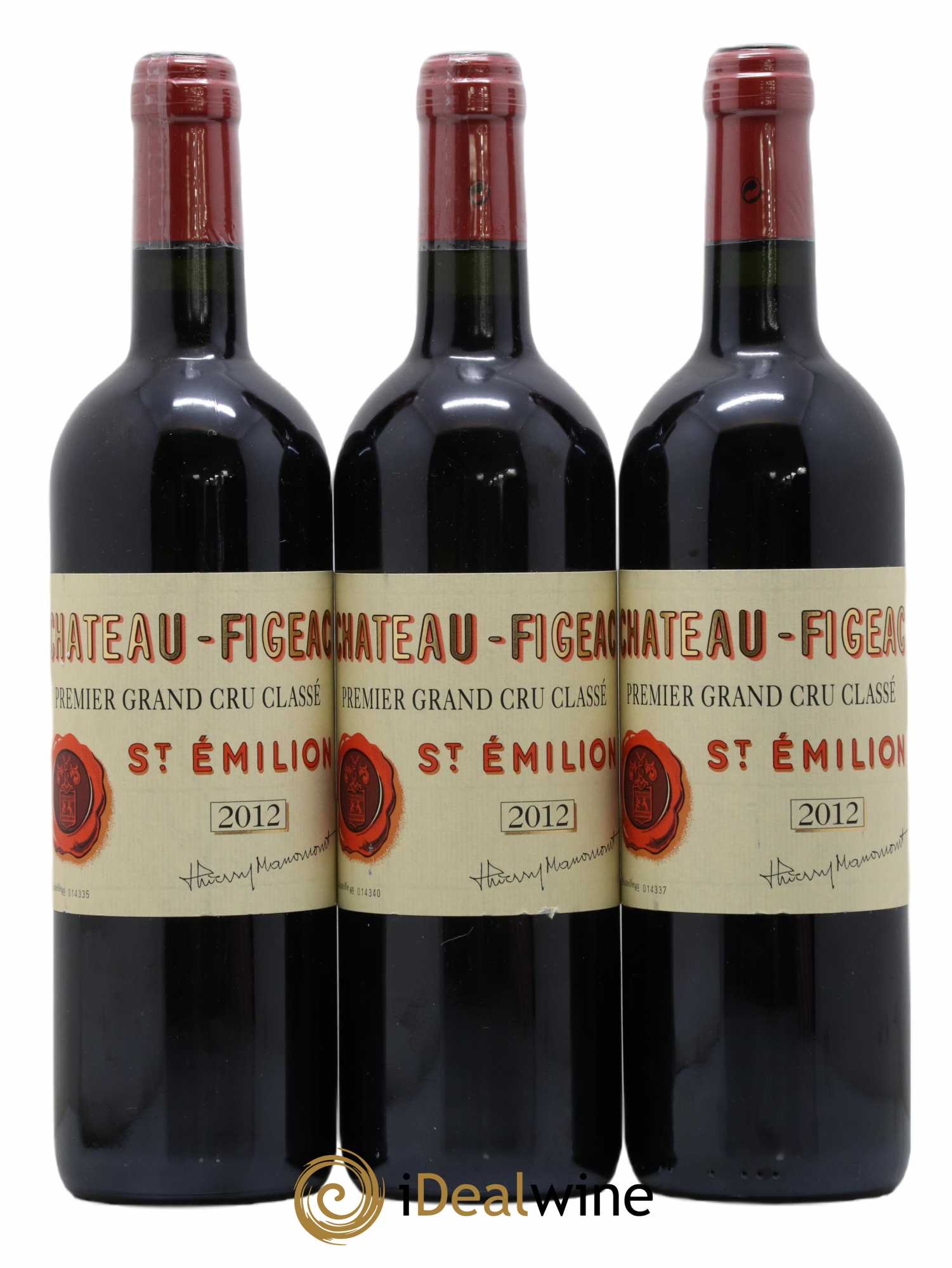 Château Figeac 1er Grand Cru Classé A 2012 - Lot de 3 bouteilles - 0
