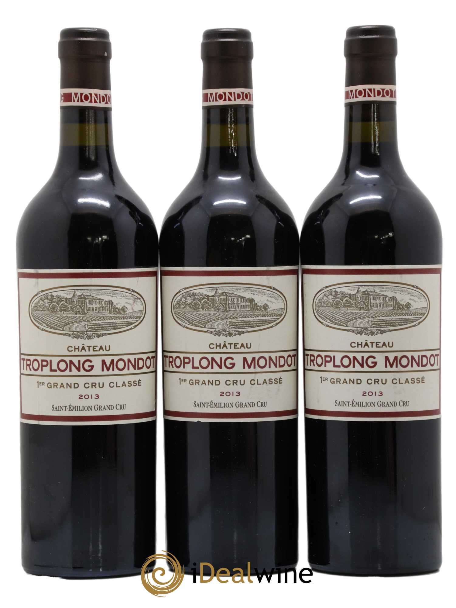 Château Troplong Mondot 1er Grand Cru Classé B 2013 - Lot de 3 bouteilles - 0