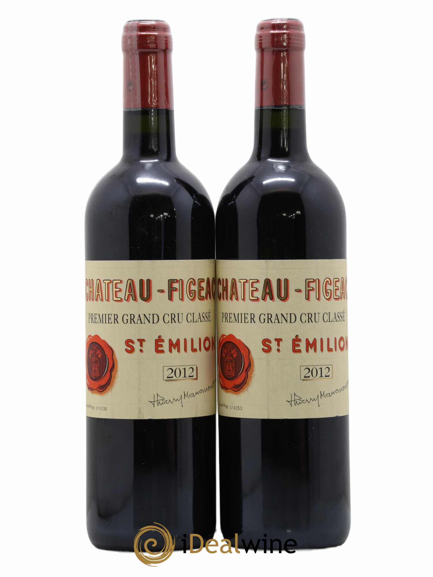 Château Figeac 1er Grand Cru Classé A 2012 - Lot de 2 bouteilles - 0