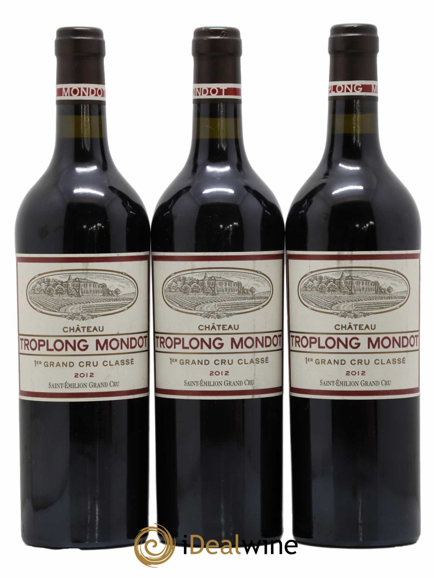Château Troplong Mondot 1er Grand Cru Classé B 2012 - Lot de 3 bouteilles - 0