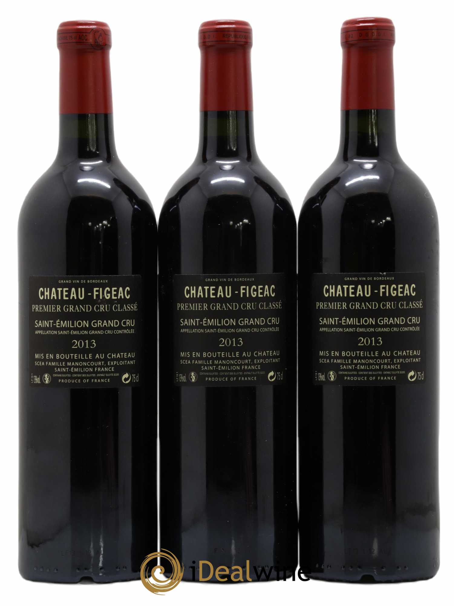 Château Figeac 1er Grand Cru Classé A 2013 - Lot de 3 bouteilles - 1