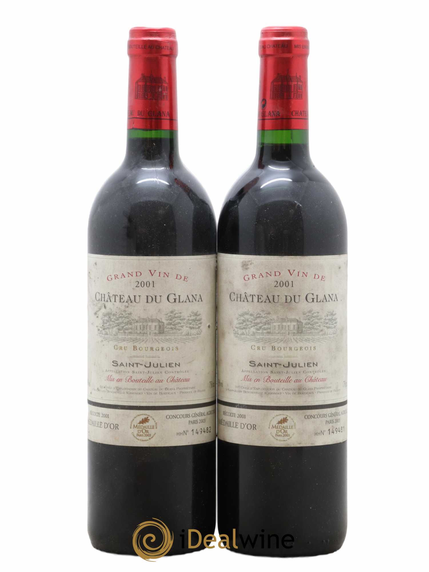 Château du Glana 2001 - Lot of 2 bottles - 0