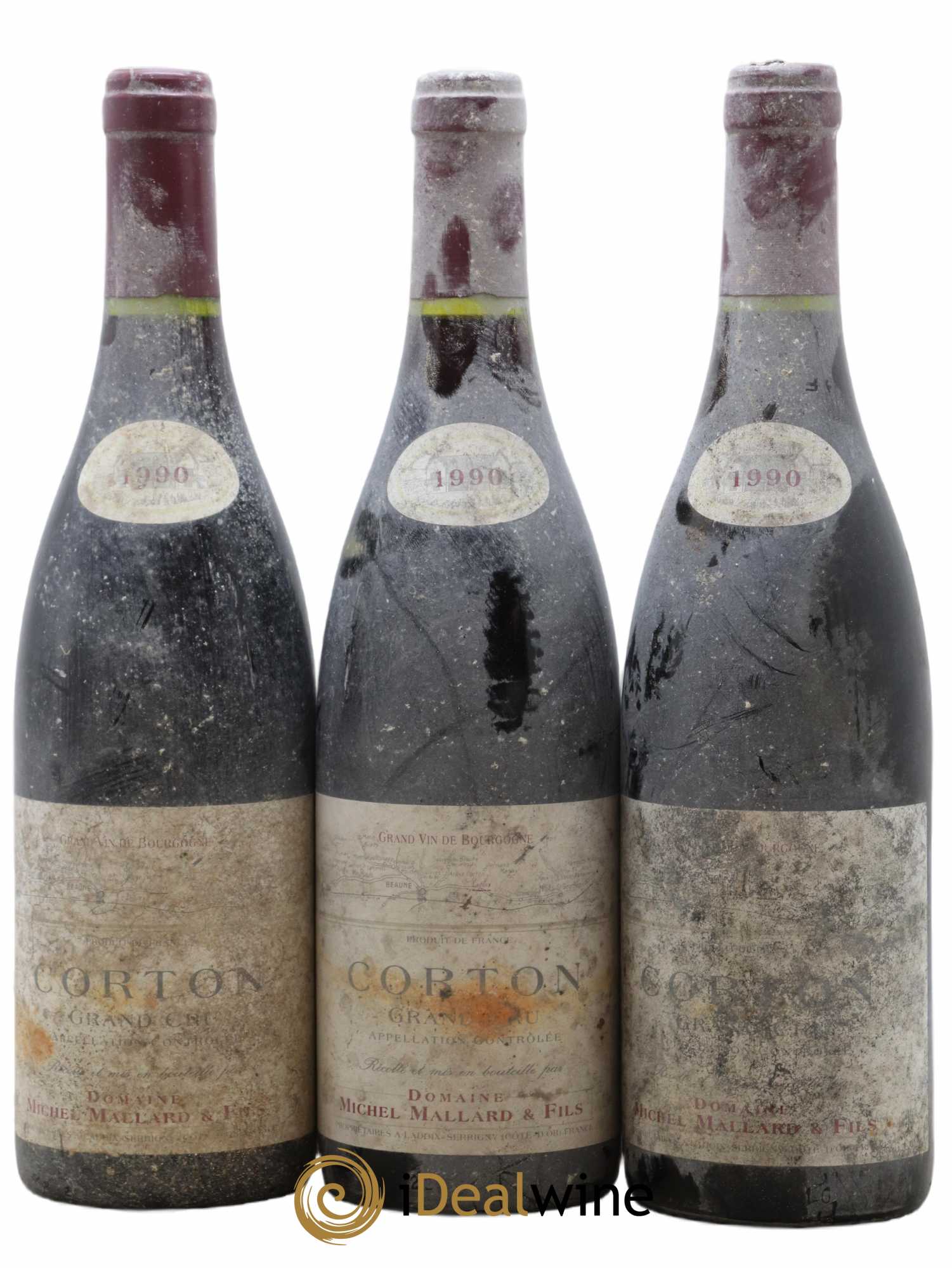 Corton Grand Cru Mallard & Fils 1990 - Lot de 3 bouteilles - 0