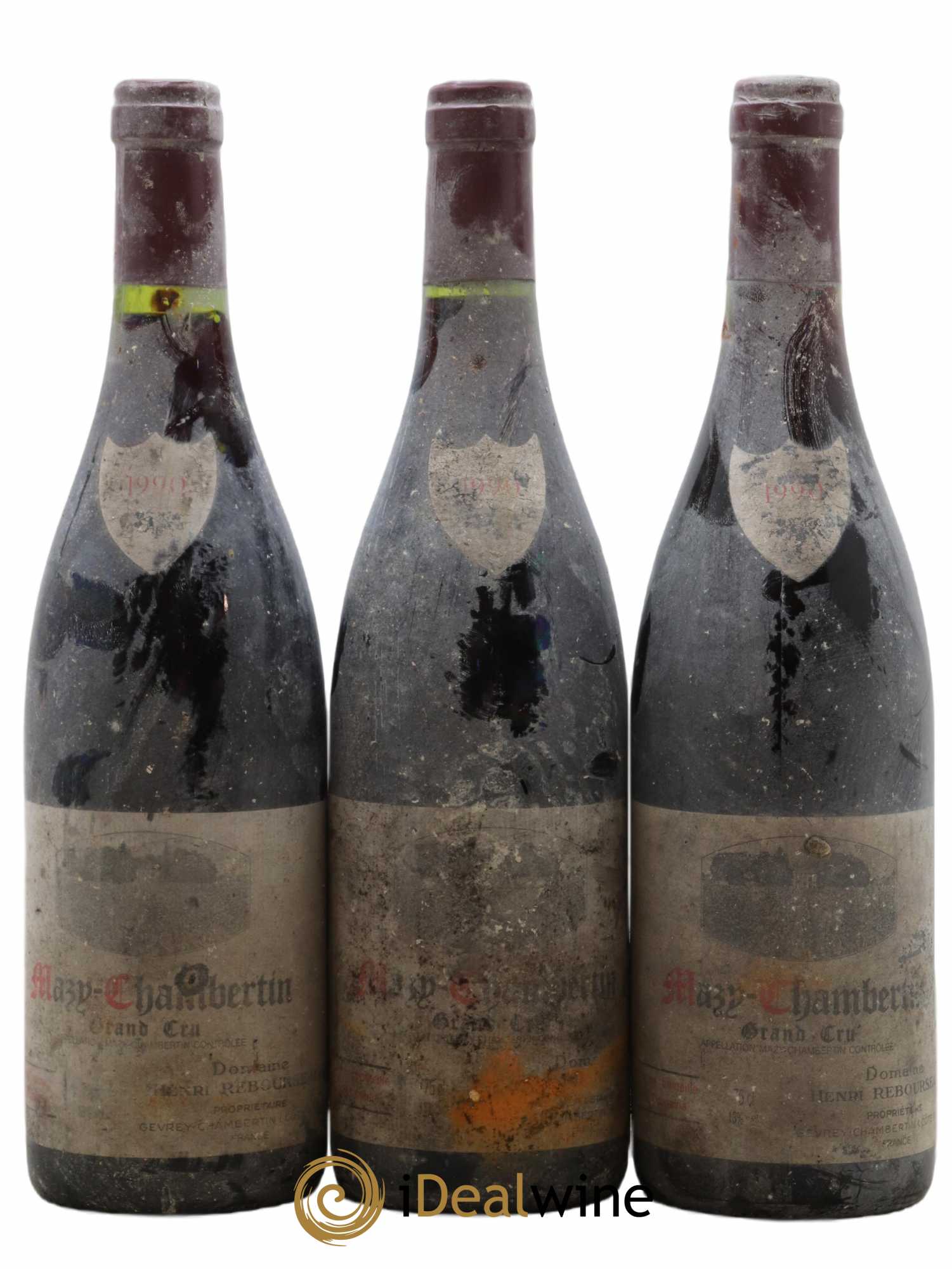 Mazis-Chambertin Grand Cru Henri Rebourseau 1990 - Lot de 3 bouteilles - 0
