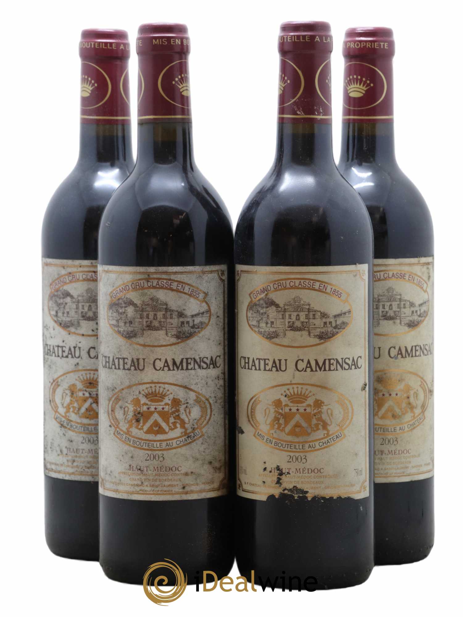 Château Camensac 5ème Grand Cru Classé 2003 - Lot de 4 bouteilles - 0