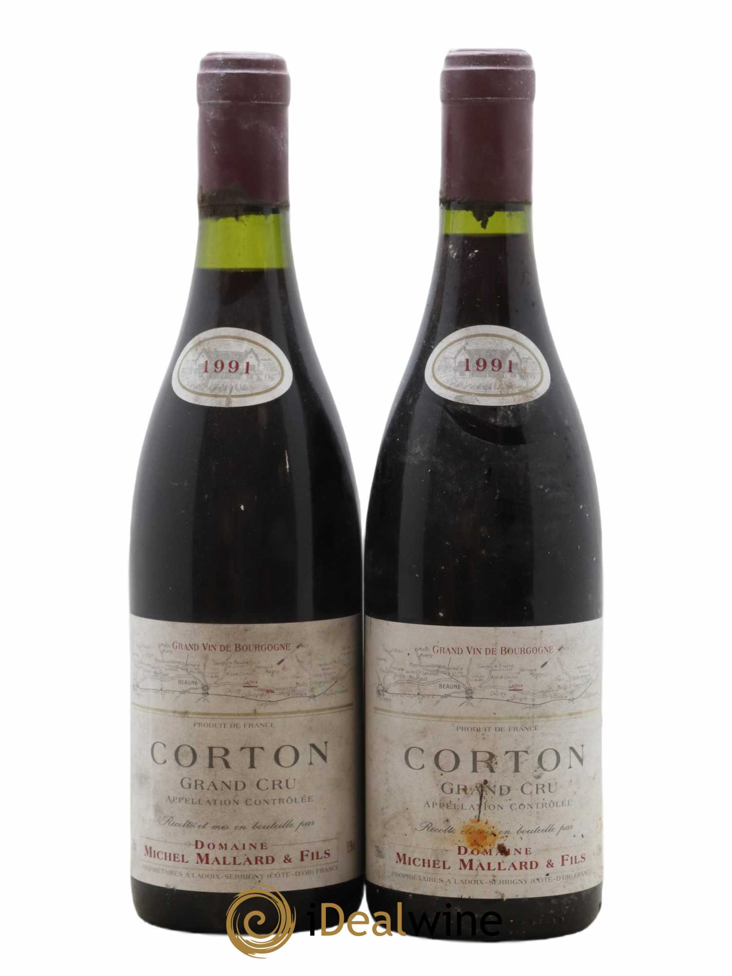 Corton Grand Cru Mallard & Fils 1991 - Lot de 2 bouteilles - 0