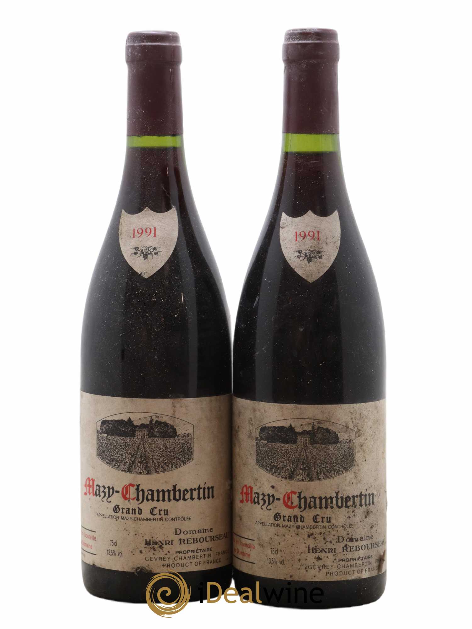 Mazis-Chambertin Grand Cru Henri Rebourseau 1991 - Lot de 2 bouteilles - 0