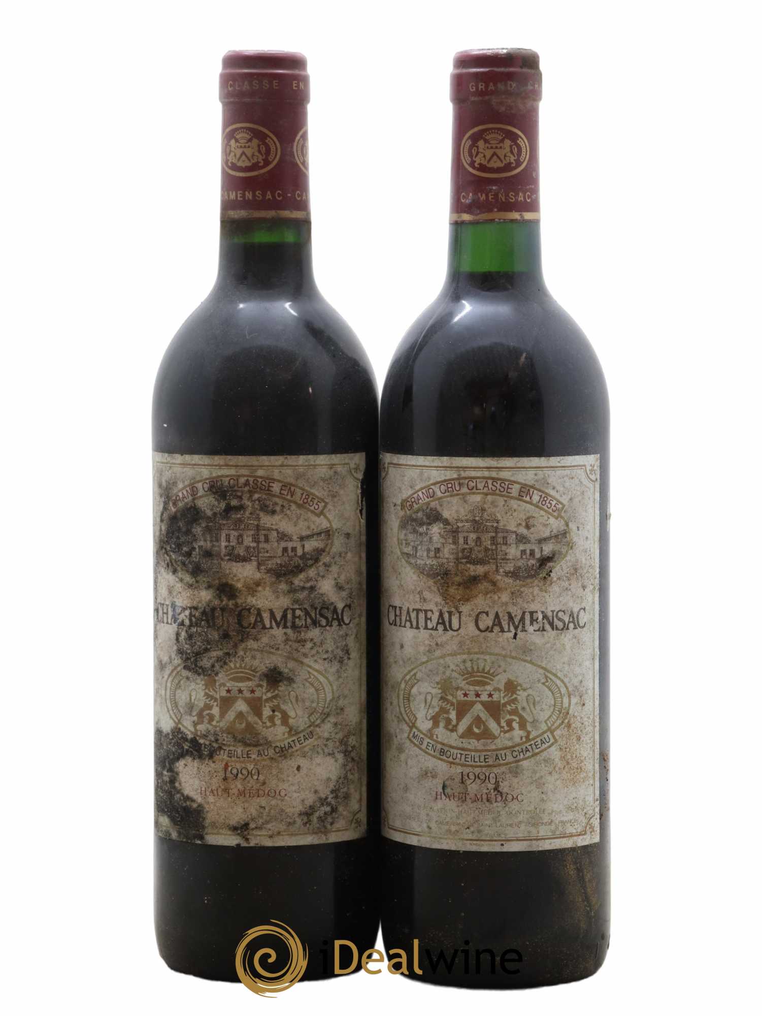 Château Camensac 5ème Grand Cru Classé 1990 - Lot de 2 bouteilles - 0