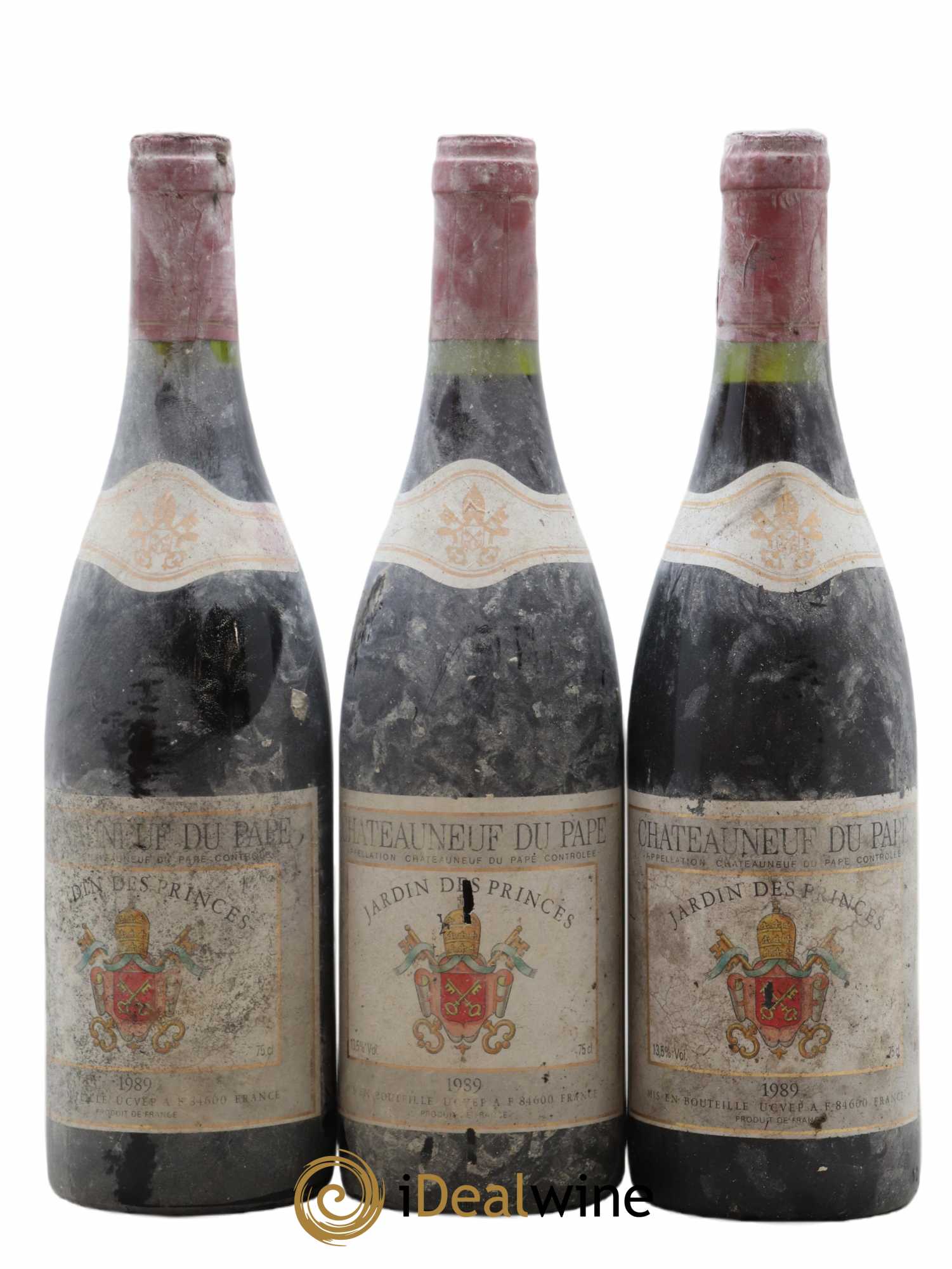 Châteauneuf-du-Pape Jardin Des Princes 1989 - Lot de 3 bouteilles - 0