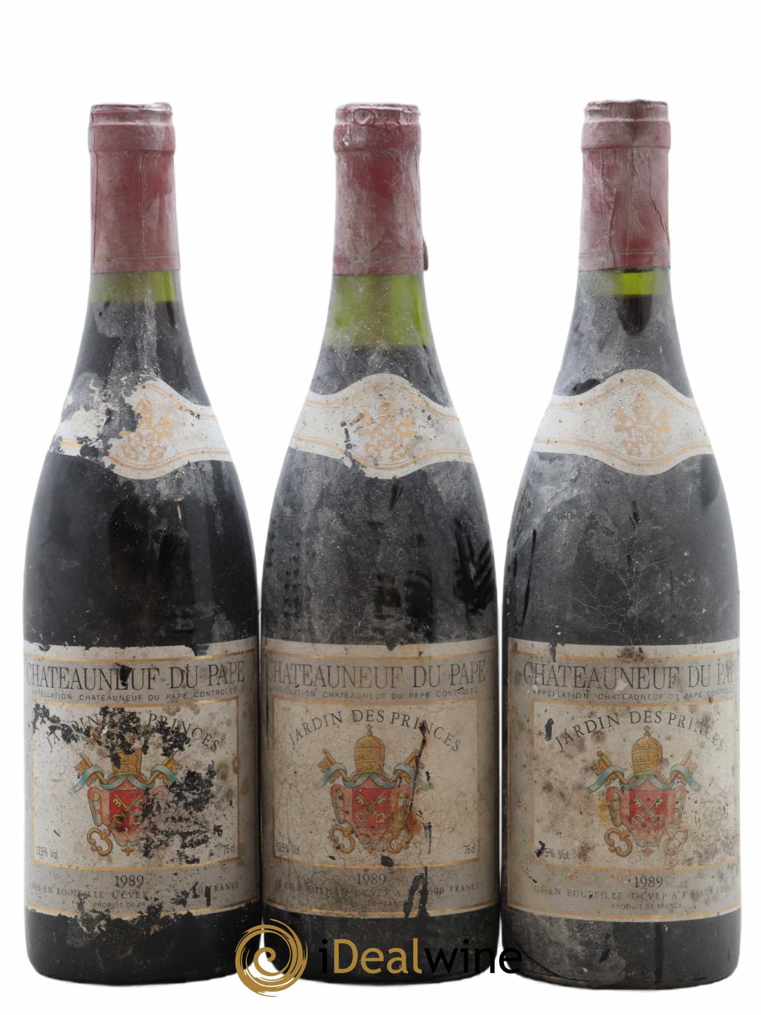 Châteauneuf-du-Pape Jardin Des Princes 1989 - Lot de 3 bouteilles - 0