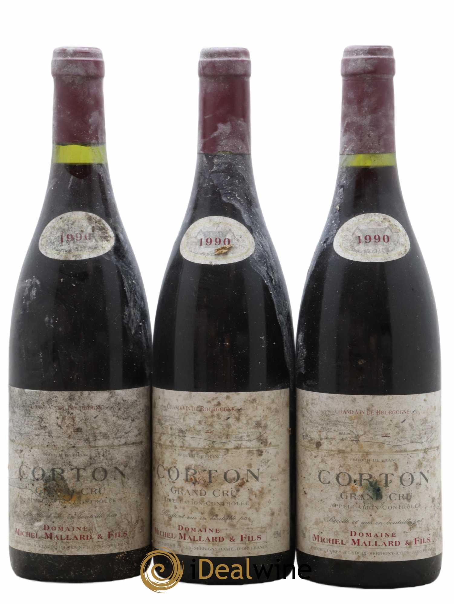 Corton Grand Cru Mallard & Fils 1990 - Lot de 3 bouteilles - 0